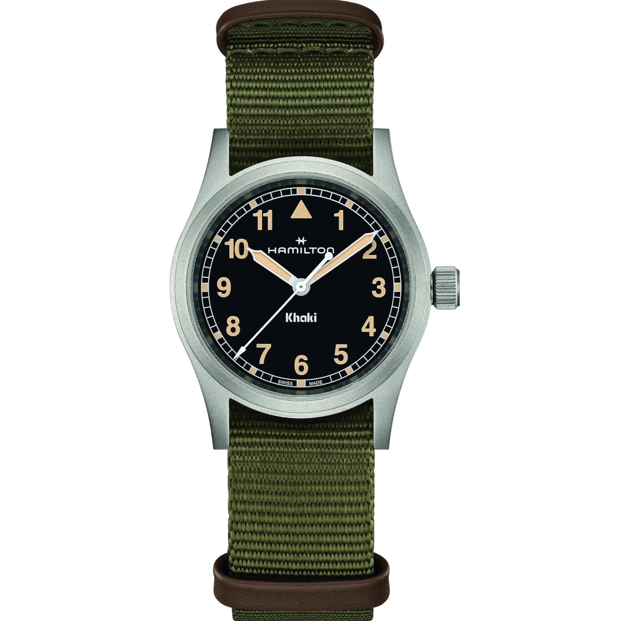 Hamilton Khaki Field Quartz Black Dial NATO Strap  Unisex Watch H69301930