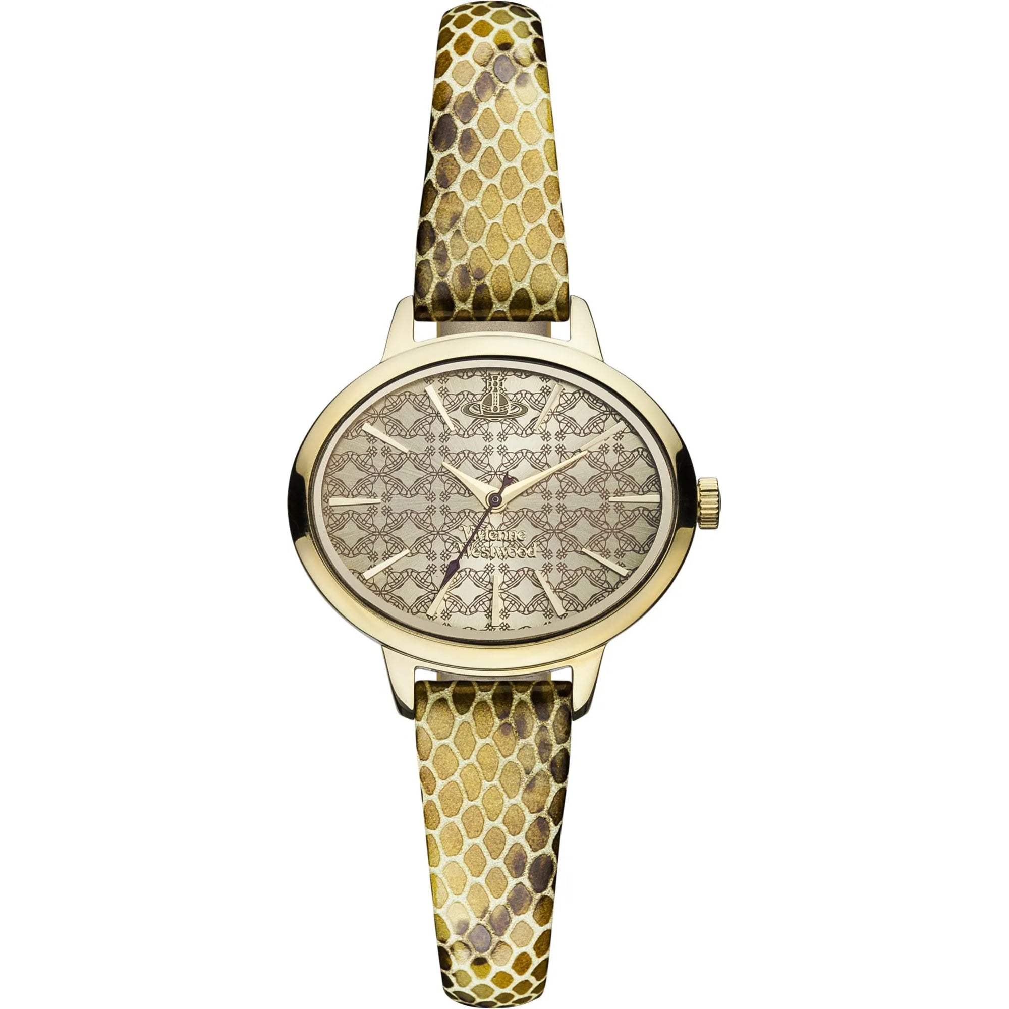 Vivienne Westwood Brondesbury Gold Dial Patterned Ladies’ Watch VV102GDGD - WatchNation