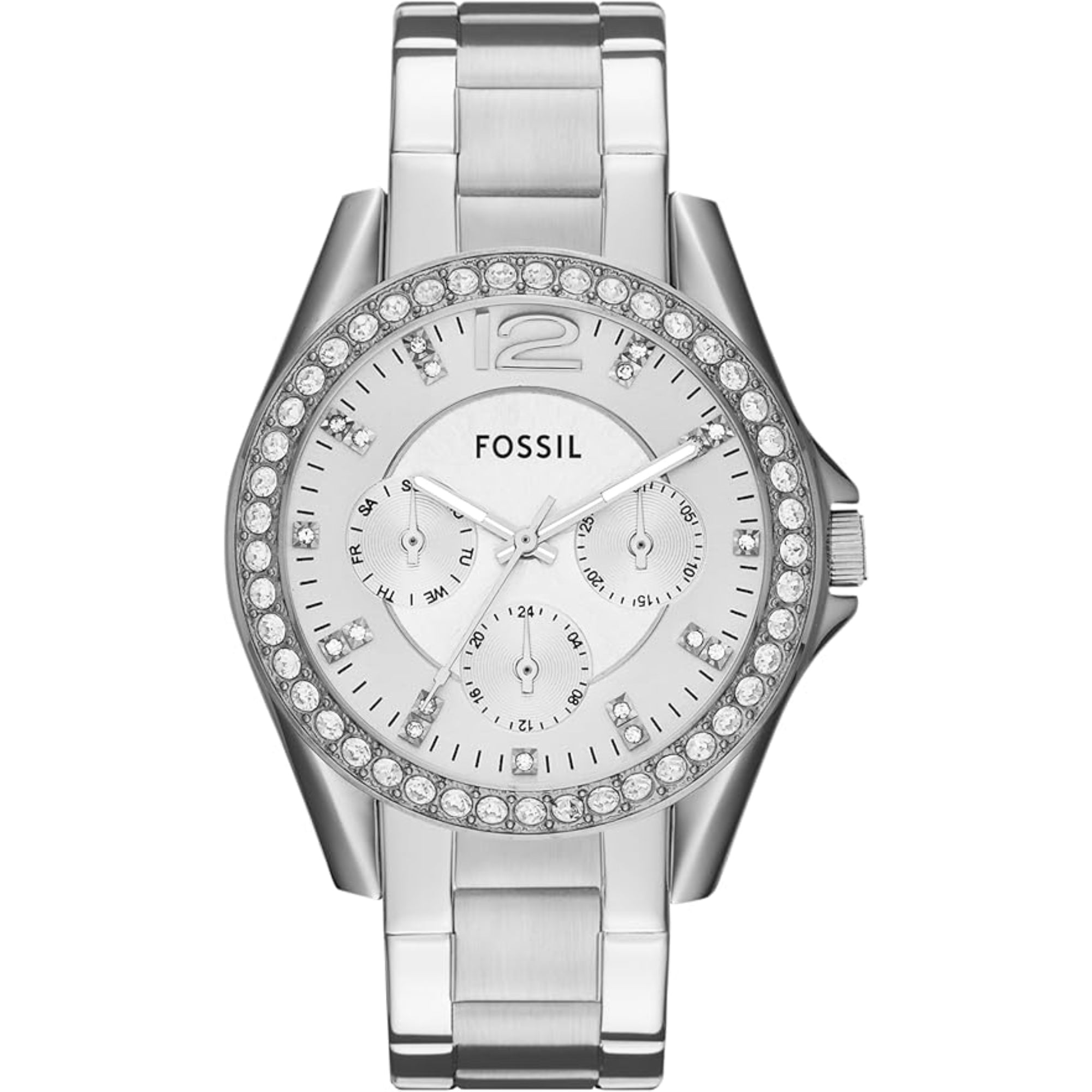 Fossil Riley Multifunction Stainless Steel Silver Dial Women's Watch ES3202