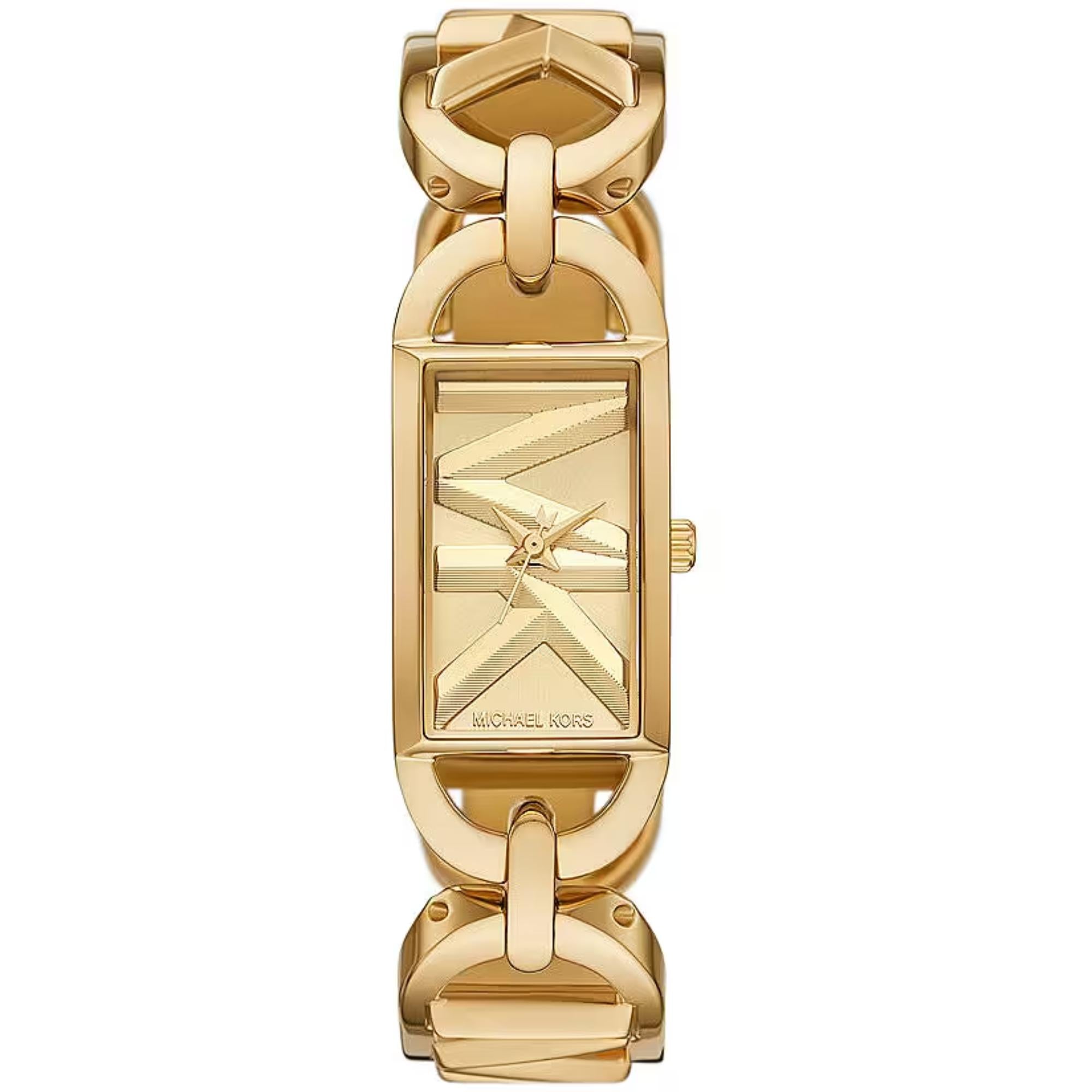 Michael Kors MK Empire Three-Hand Gold-Tone Stainless Steel Gold Dial Women's Watch MK7406