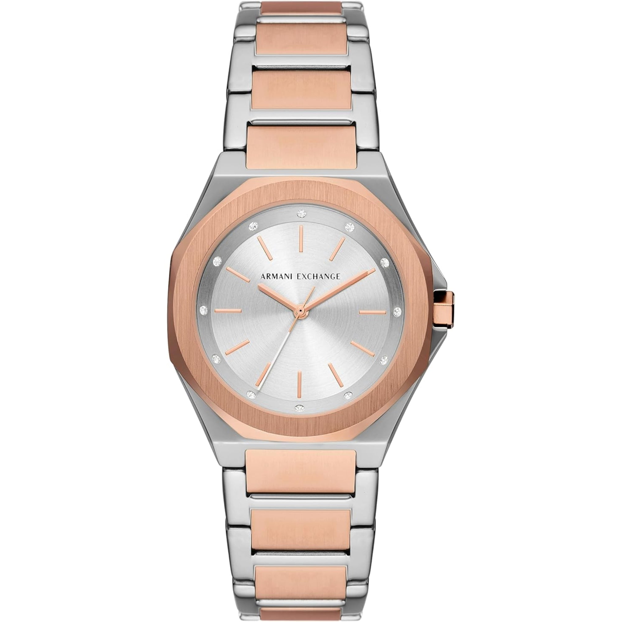 Armani Exchange Andrea Quartz Silver Dial Steel Strap Women's Watch AX4607