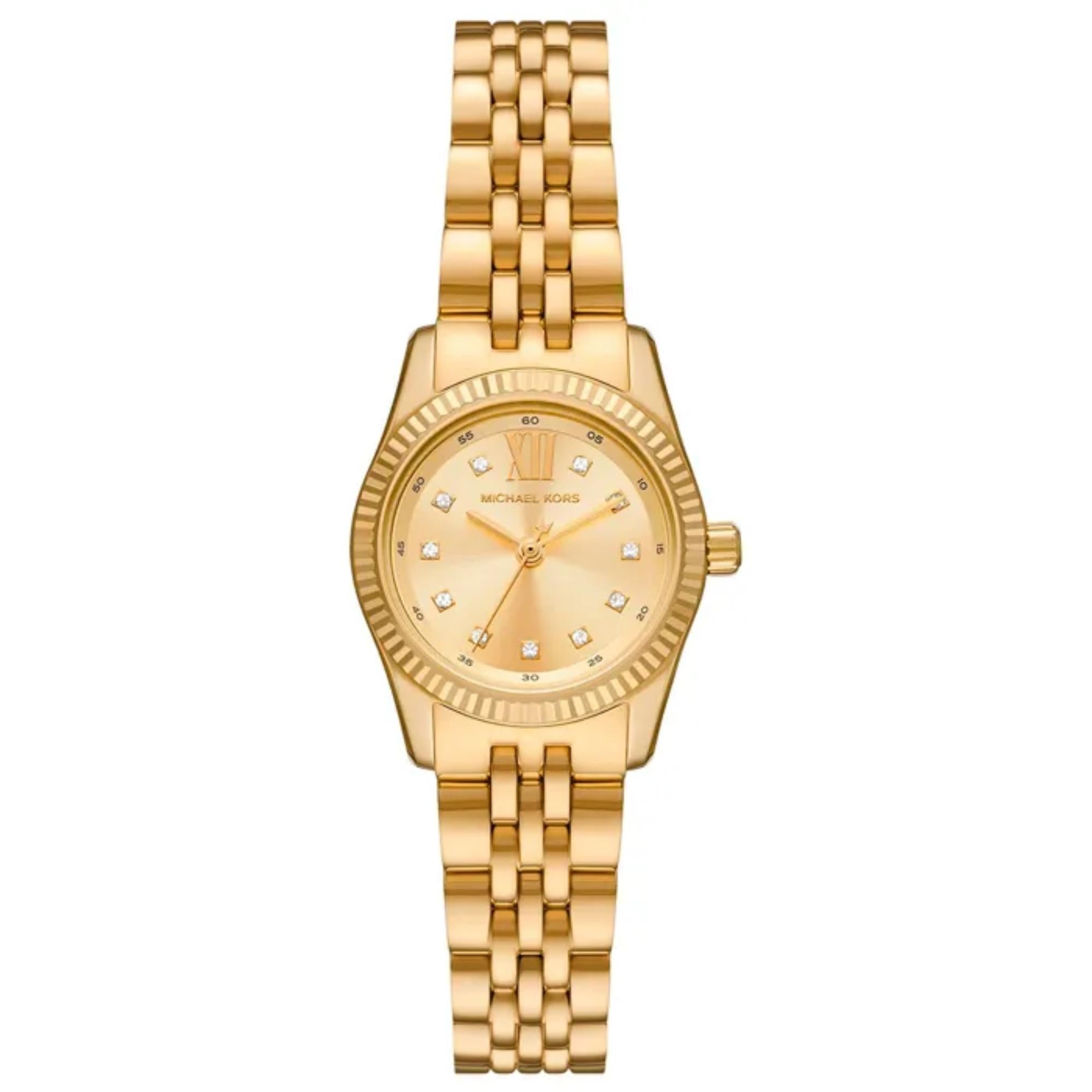 Michael Kors Lexington Gold-Tone Stainless Steel Gold Dial Women's Watch MK4741