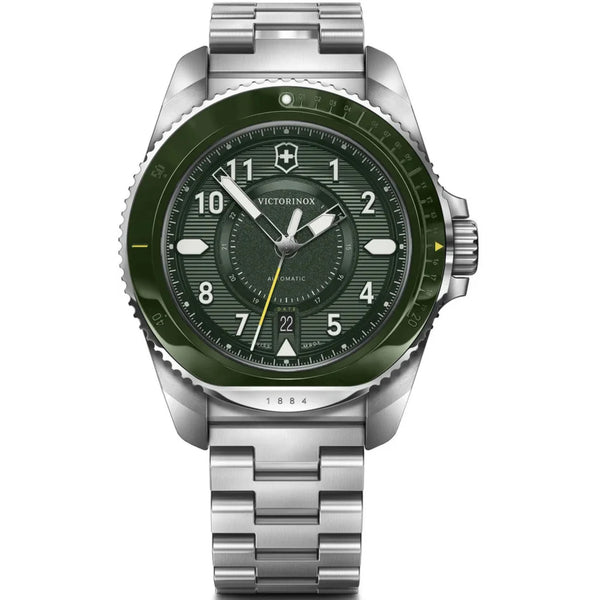 Victorinox Journey 1884 Automatic Green Dial Steel Strap Men's Watch 242015
