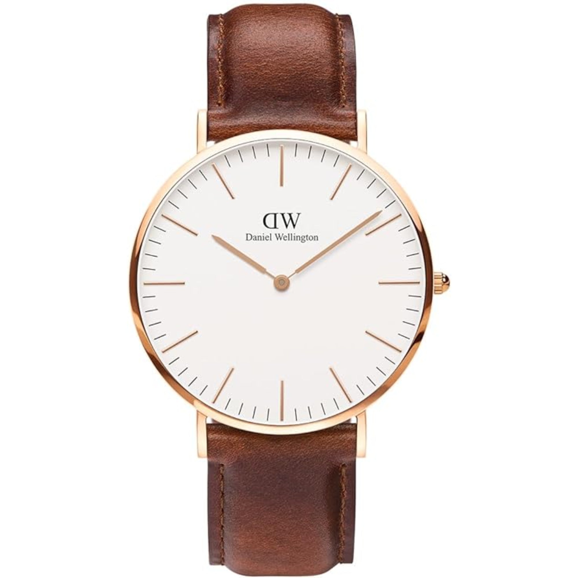 Daniel Wellington Classic White Dial Leather Strap Men’s Watch DW00100006