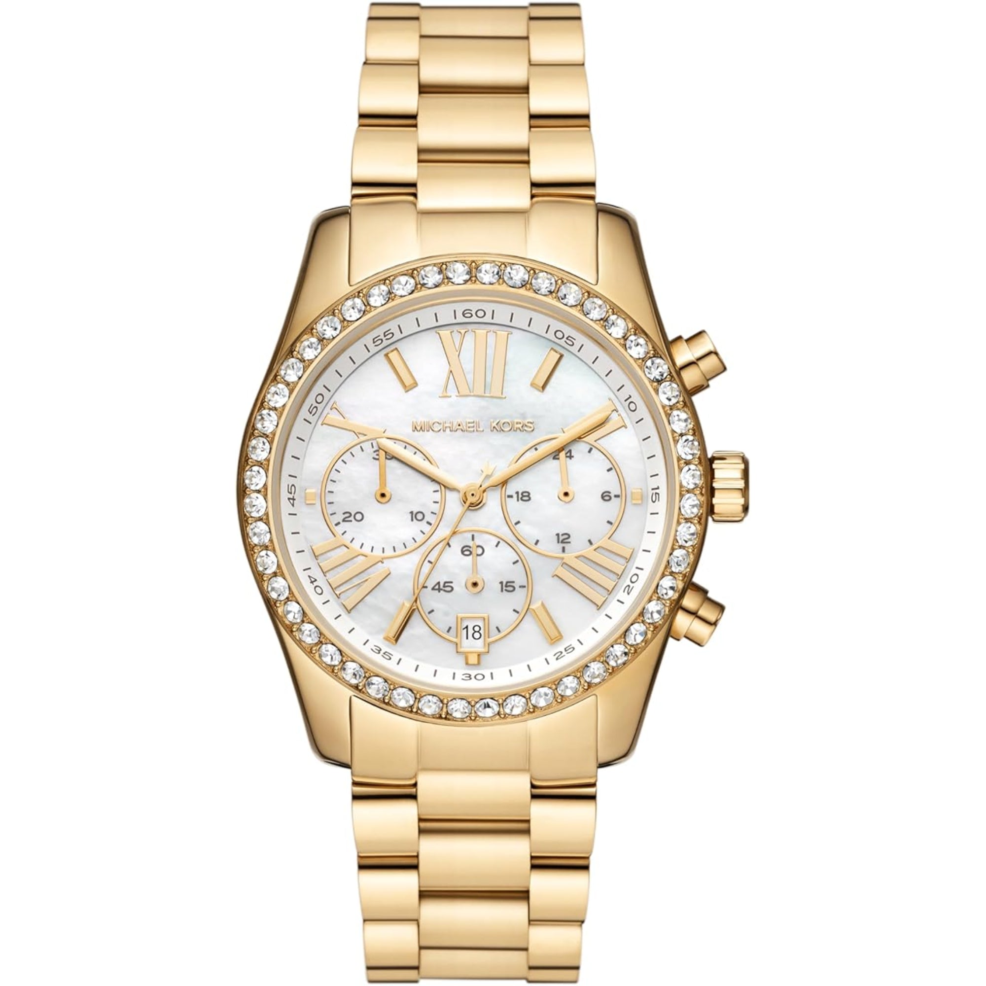 Michael Kors Lexington White Mother-of-Pearl Dial Women's Watch MK7241