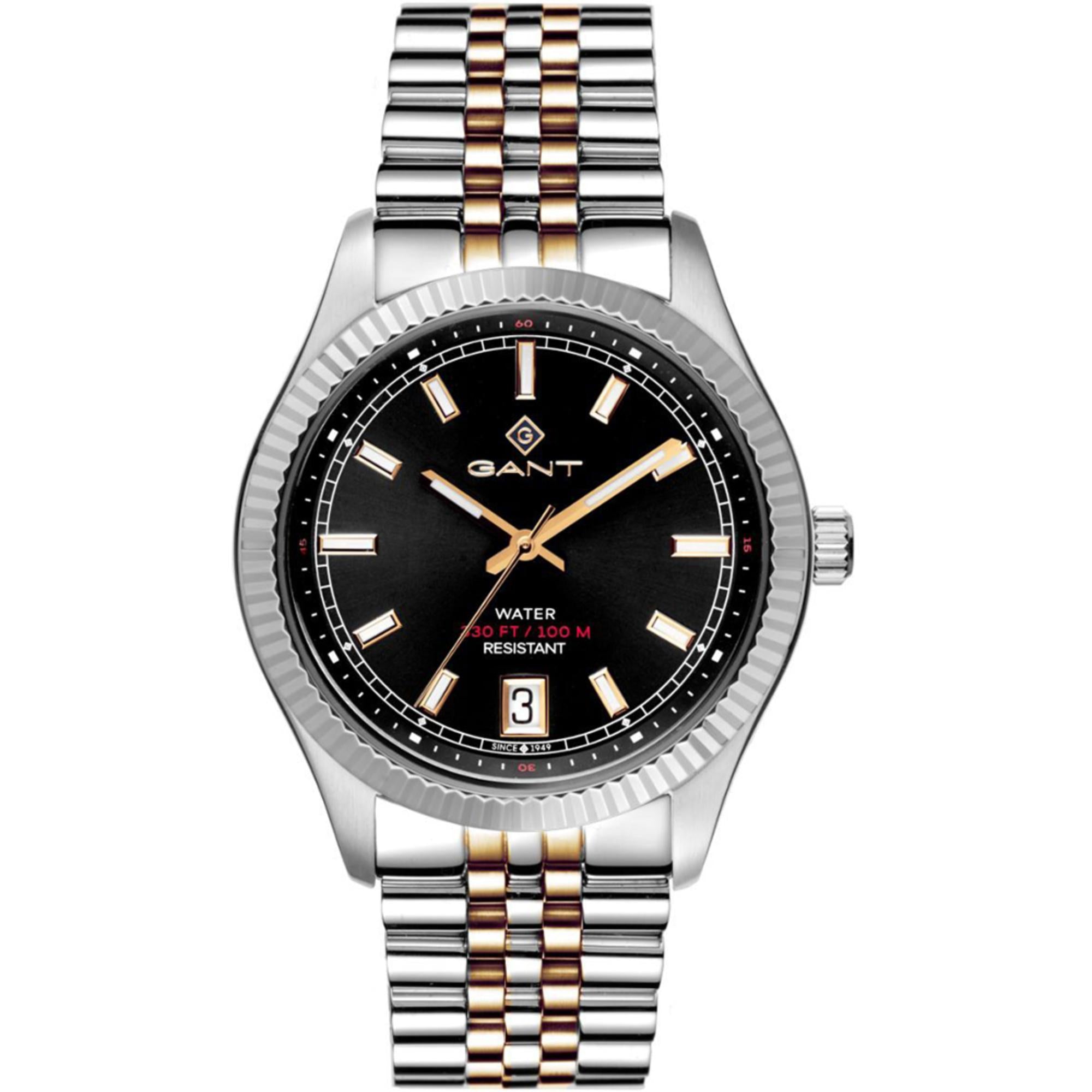 Gant Sussex 44 Quartz Black Dial Two-Tone Steel Bracelet Men's Watch G166009