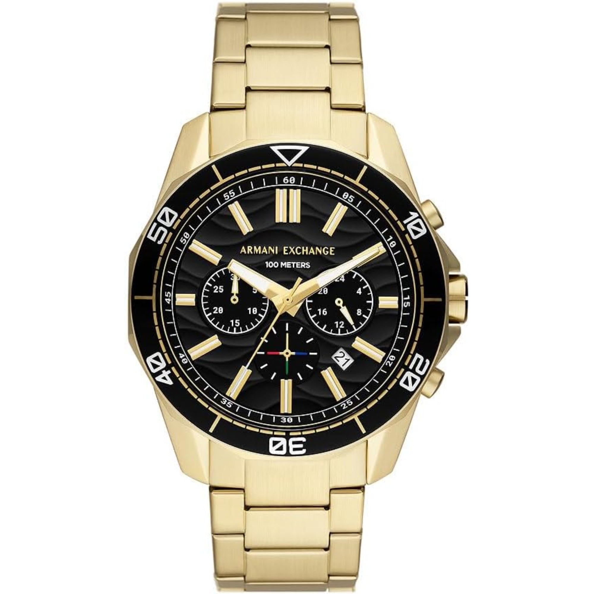 Armani Exchange Chronograph Quartz Black Dial Steel Strap Men’s Watch AX1958