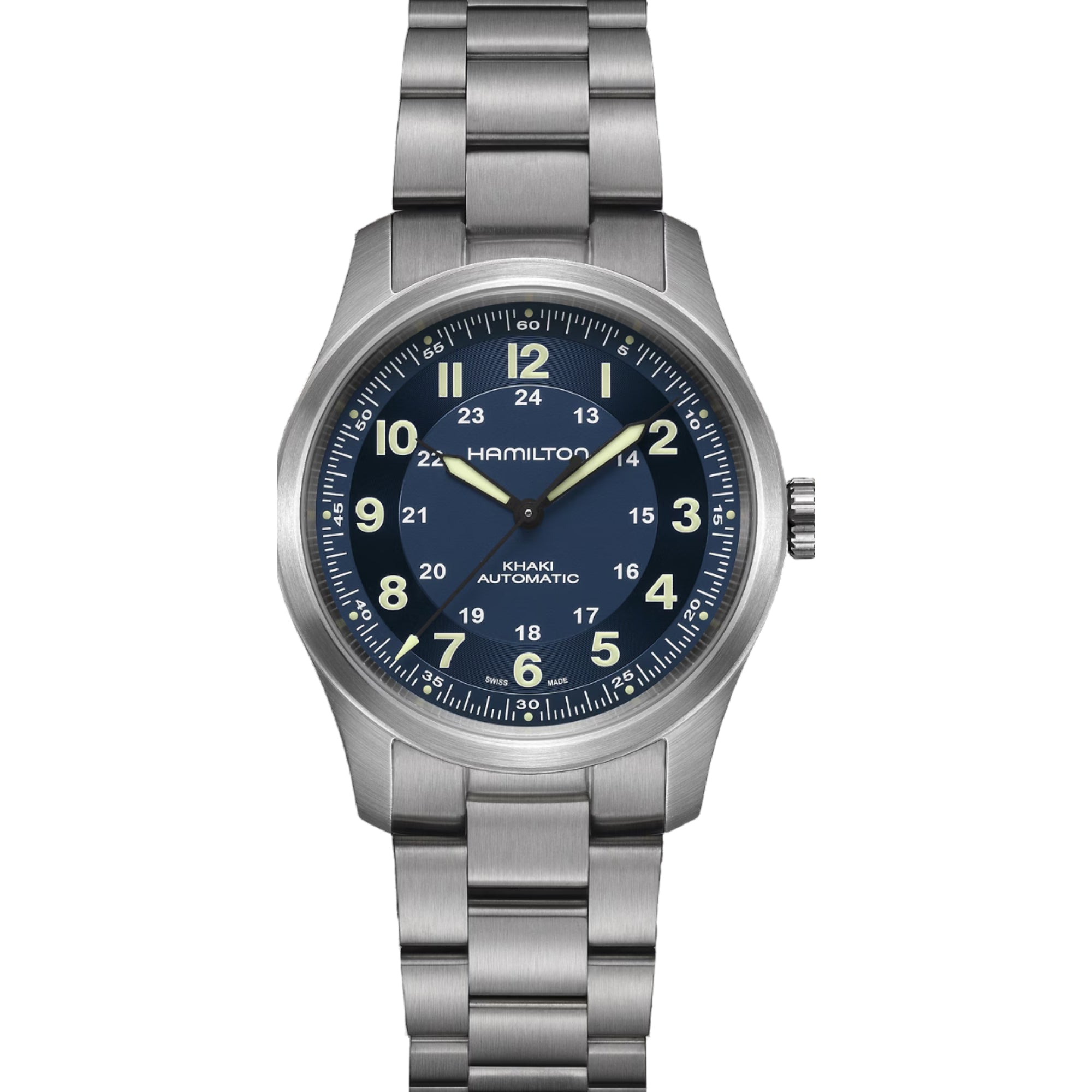 Hamilton Khaki Field Titanium Automatic Blue Dial Men's Watch H70205140