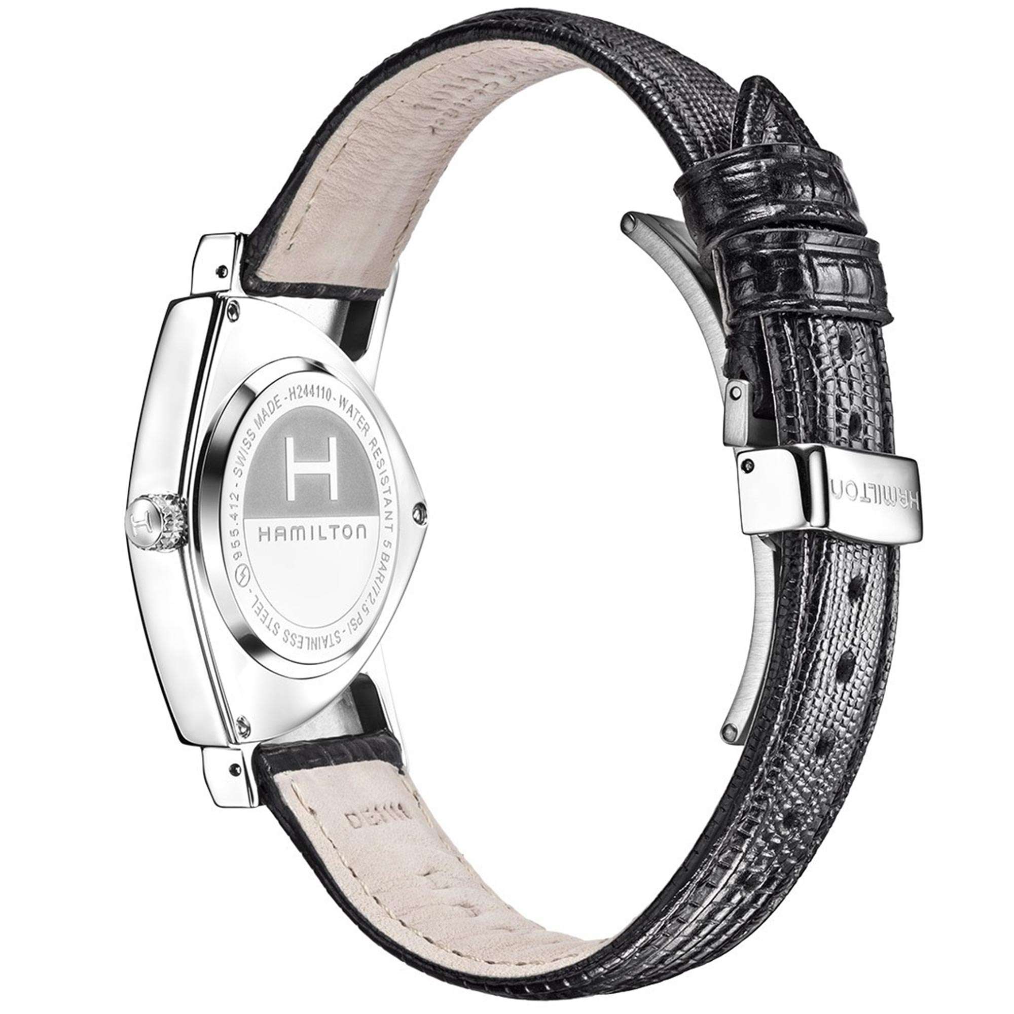 H24411732 black cow leather strap
