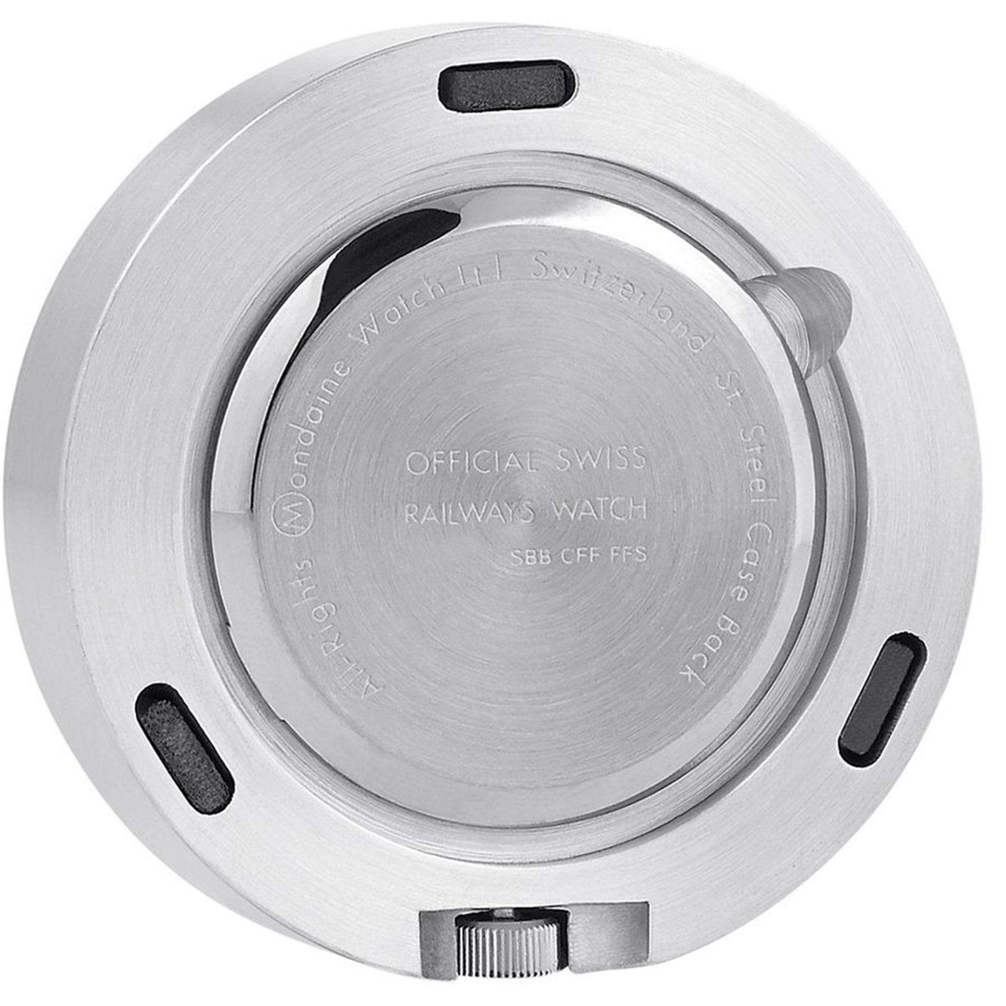 Mondaine Aluminum Case Clock A660.30318.81SBB 50mm