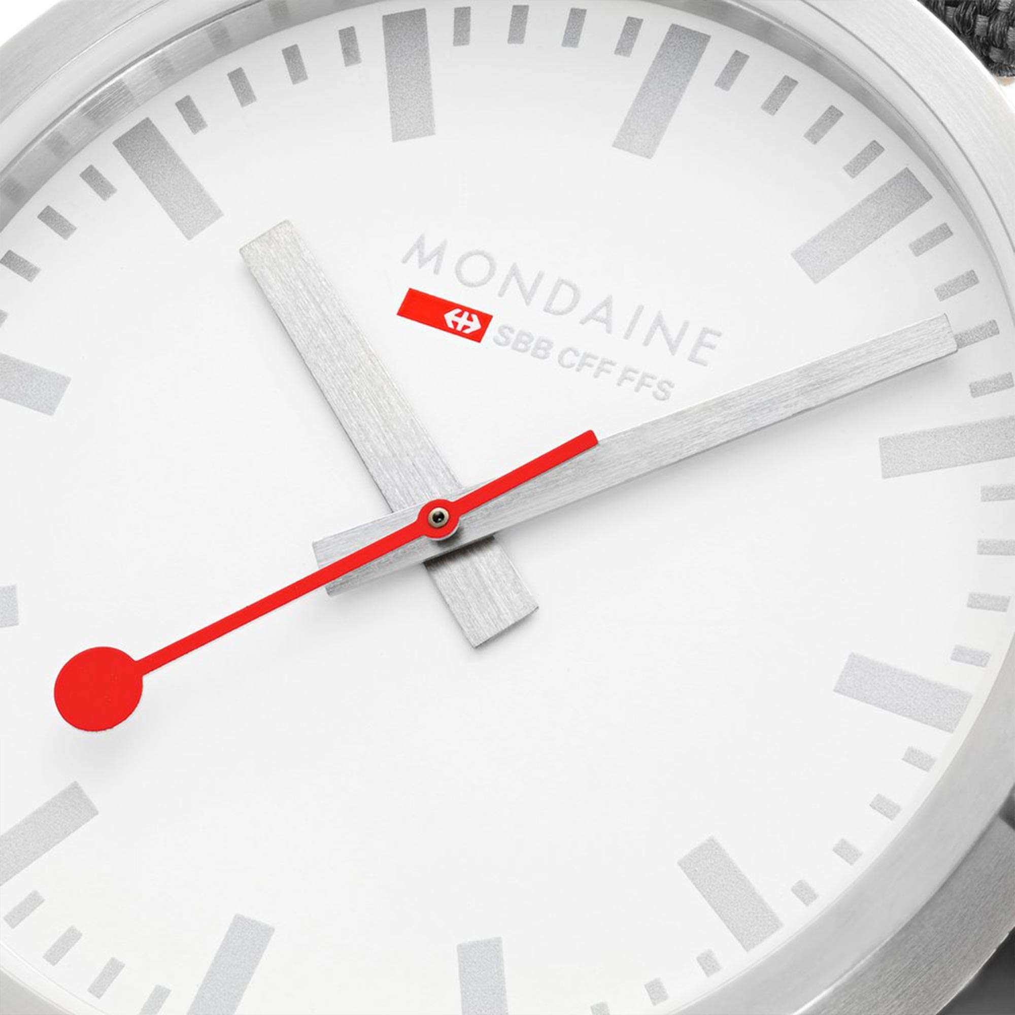 Mondaine Classic Quartz White Dial Grey Textile Strap Men's Watch A660.30360.17SBB