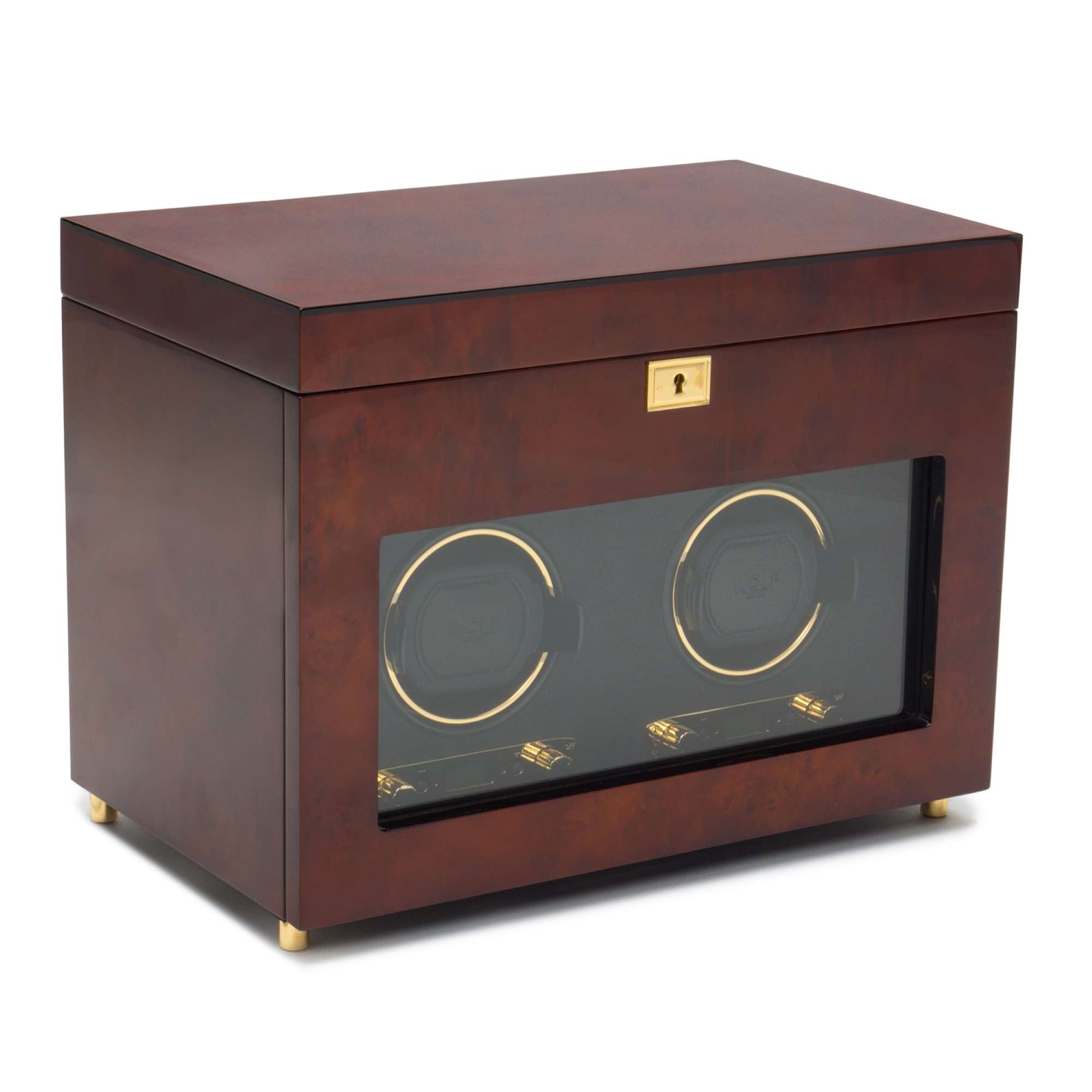 WOLF Savoy Burl Double Watch Winder 454610