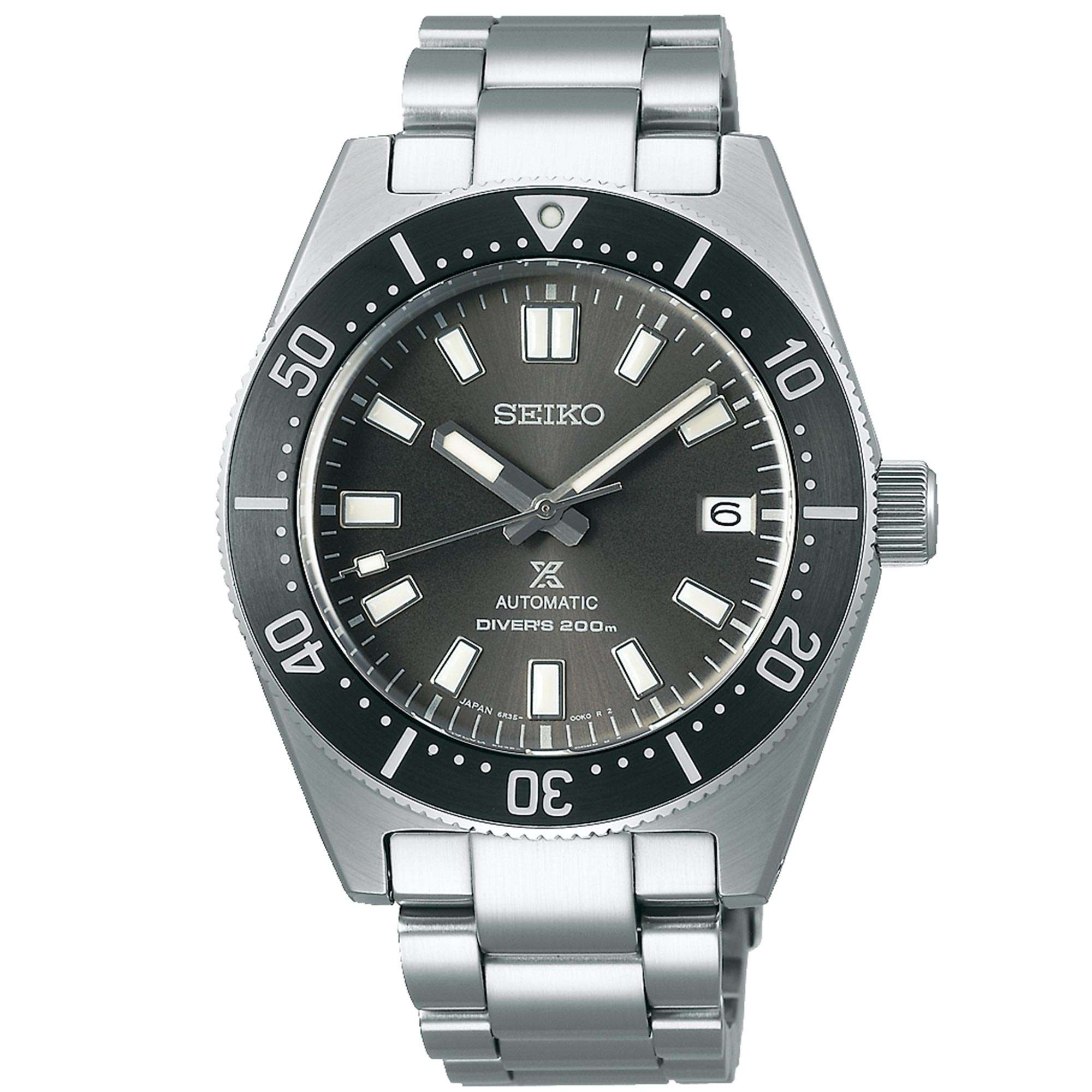 Seiko Prospex '1965 Diver's Recreation' Automatic Grey Dial Stainless Steel Men's Watch SPB143J1