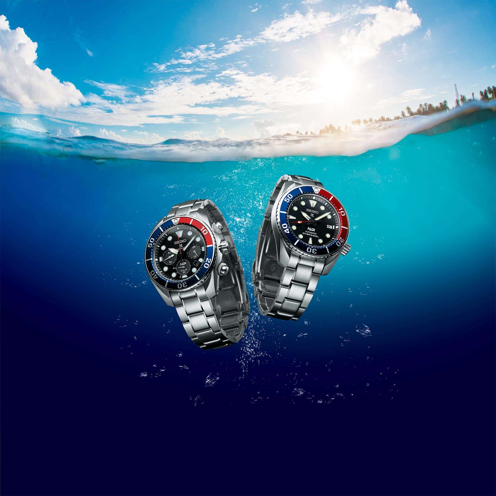 Seiko Prospex PADI Special Edition 'Sumo' Solar Chronograph Black Dial Men's Watch SSC795J1