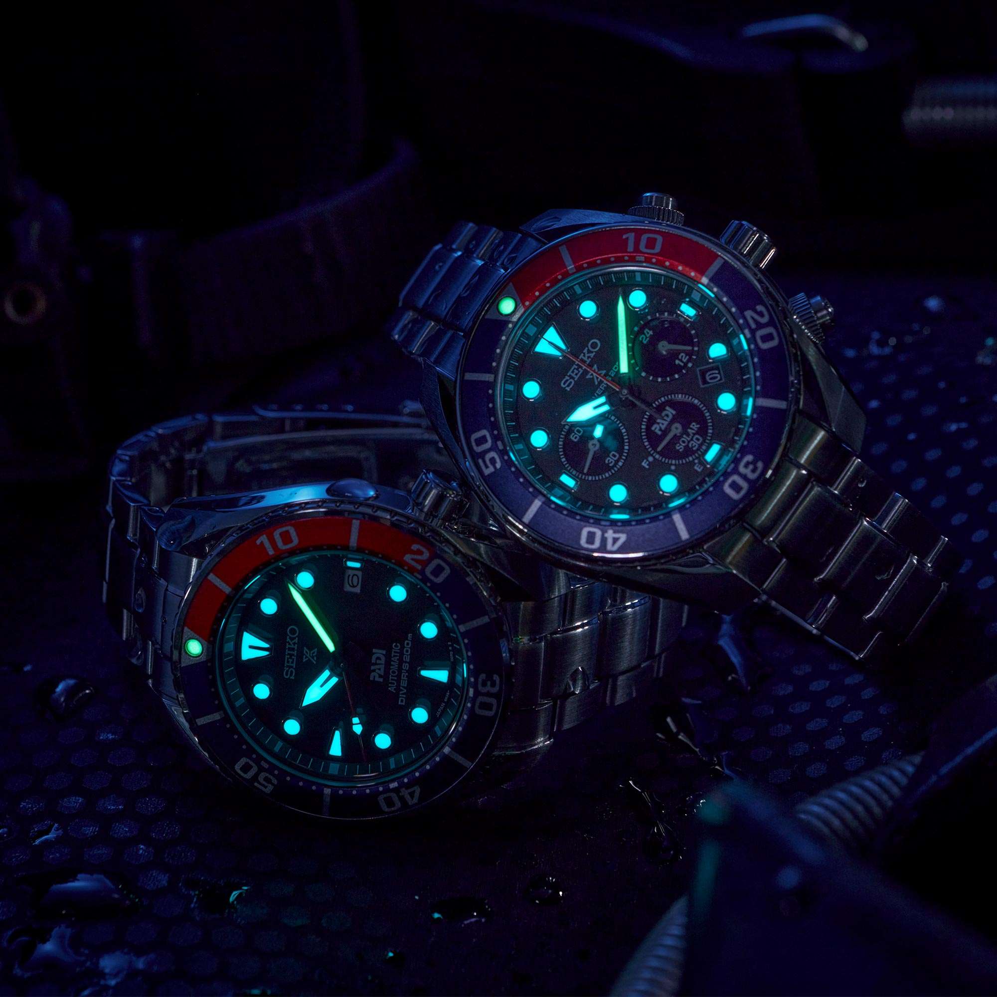Seiko Prospex PADI Special Edition 'Sumo' Solar Chronograph Black Dial Men's Watch SSC795J1