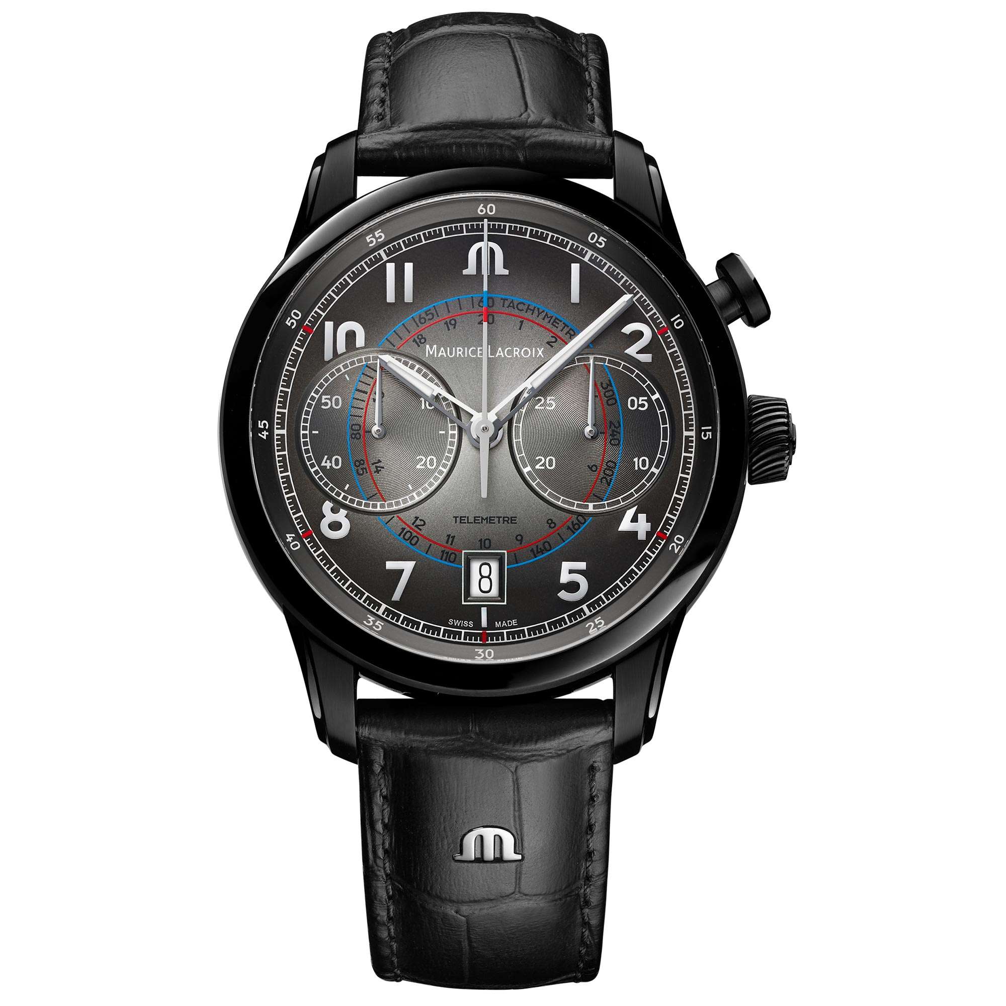 Maurice Lacroix Pontos Chronograph Monopusher Automatic Black Dial Watch PT6428-DLB01-320-2