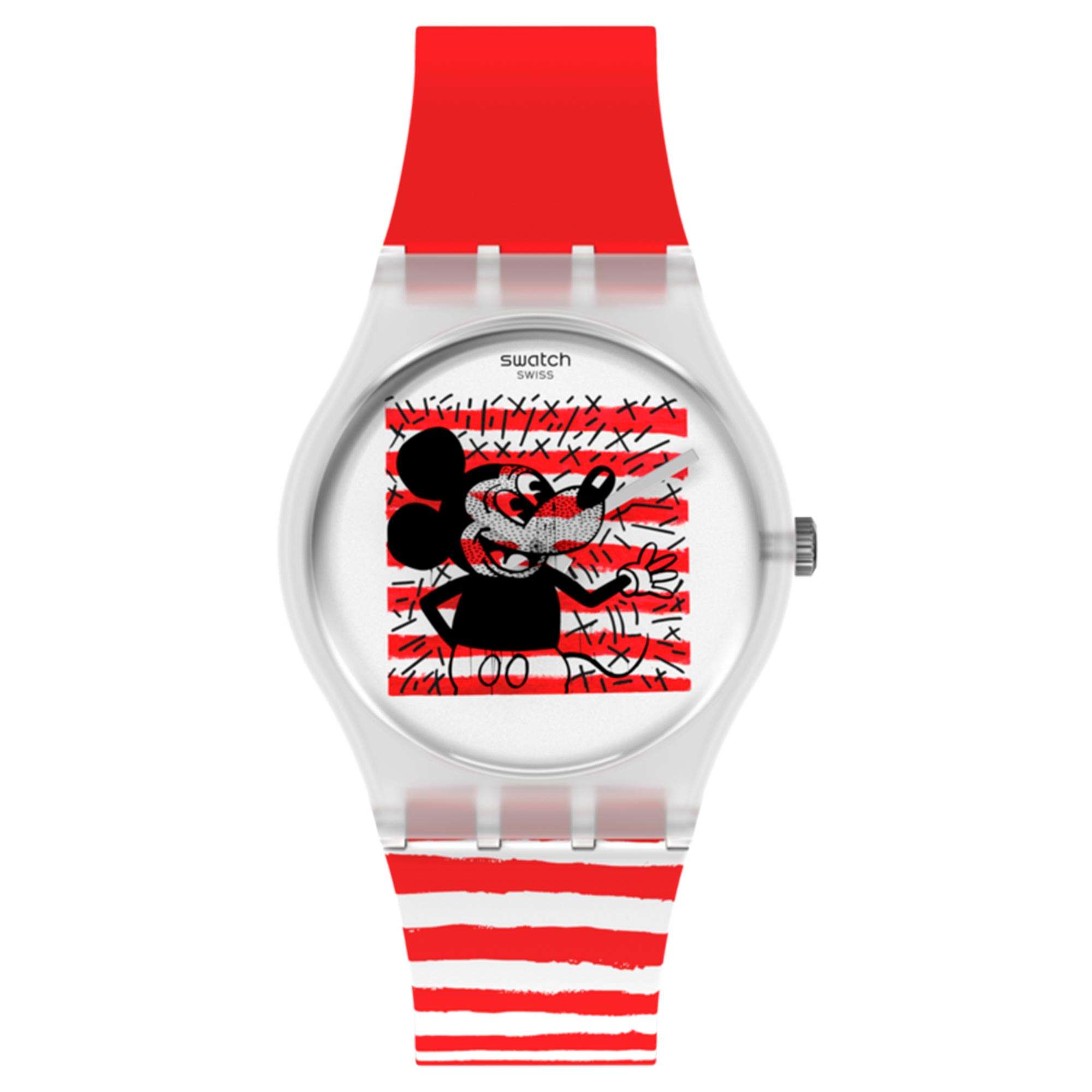 Swatch Keith Haring X Disney Mickey Mouse Mariniere Watch GZ352