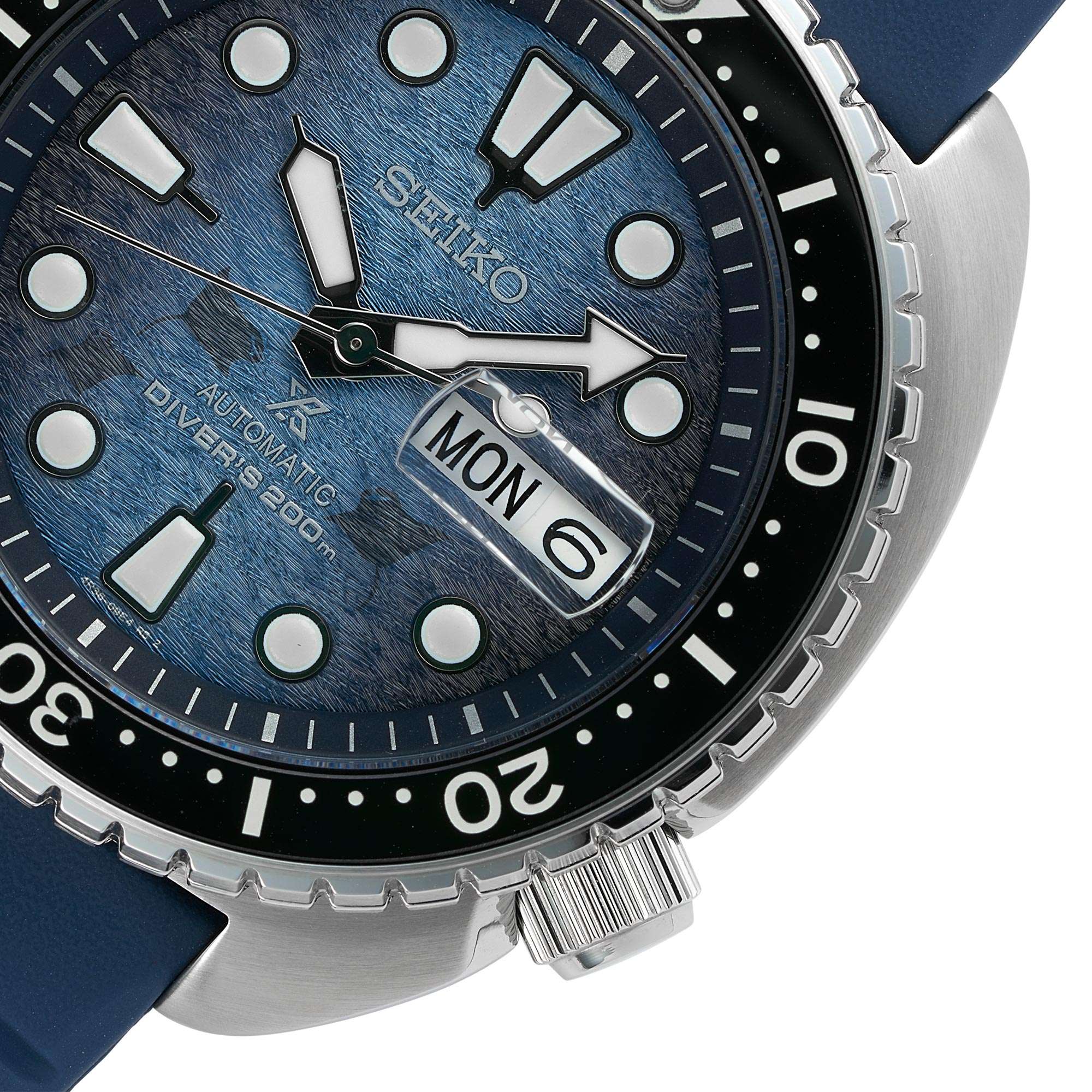 Seiko Prospex Save The Ocean 'King Turtle' Automatic Blue Dial Silicone Strap Men's Watch SRPF77K1