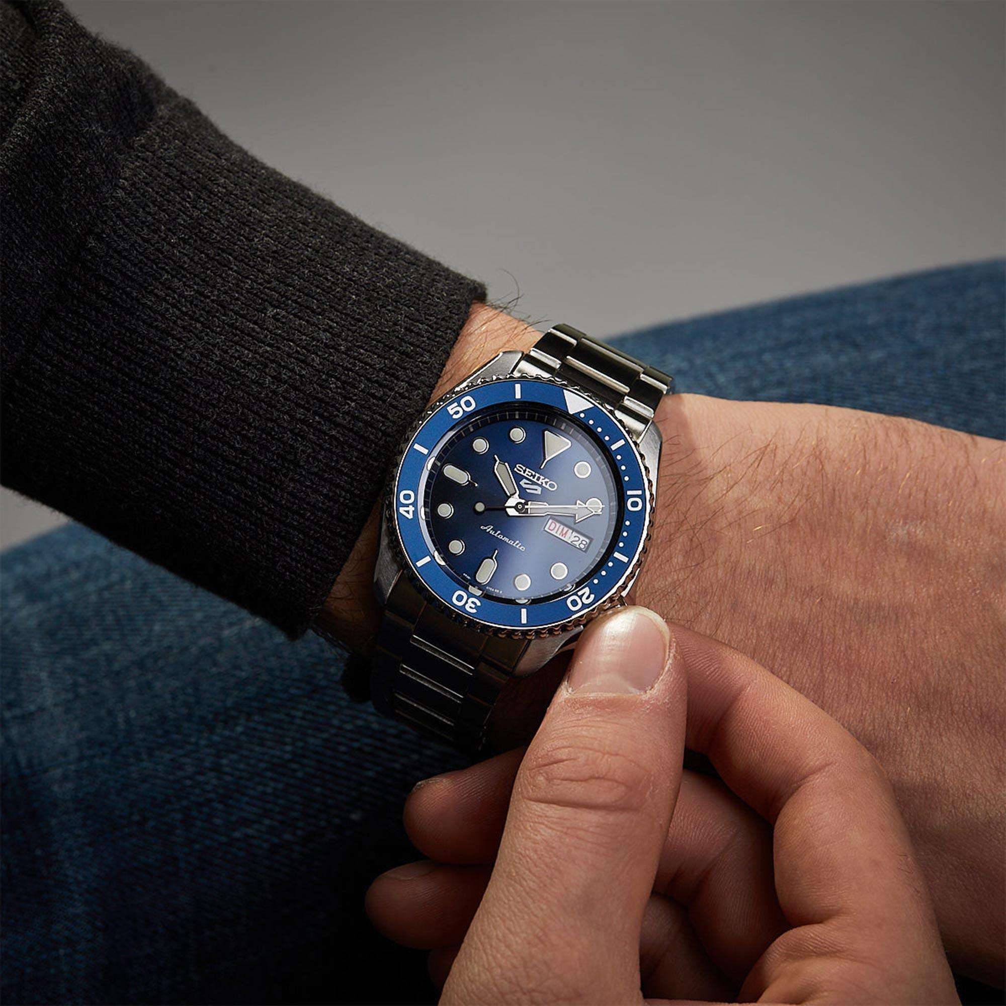 Seiko 5 Sports Blue Dial Automatic Men's Watch SRPD51K1