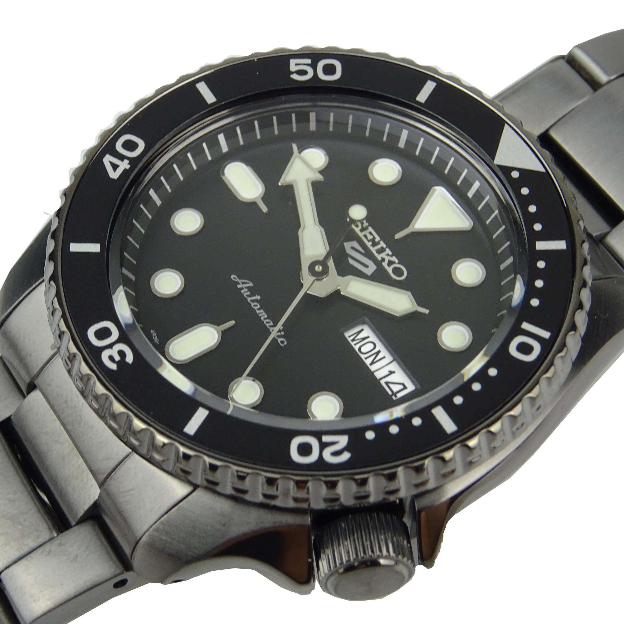 Seiko 5 Sports Automatic Black Dial Stainless Steel Bracelet Men's Watch SRPD65K1