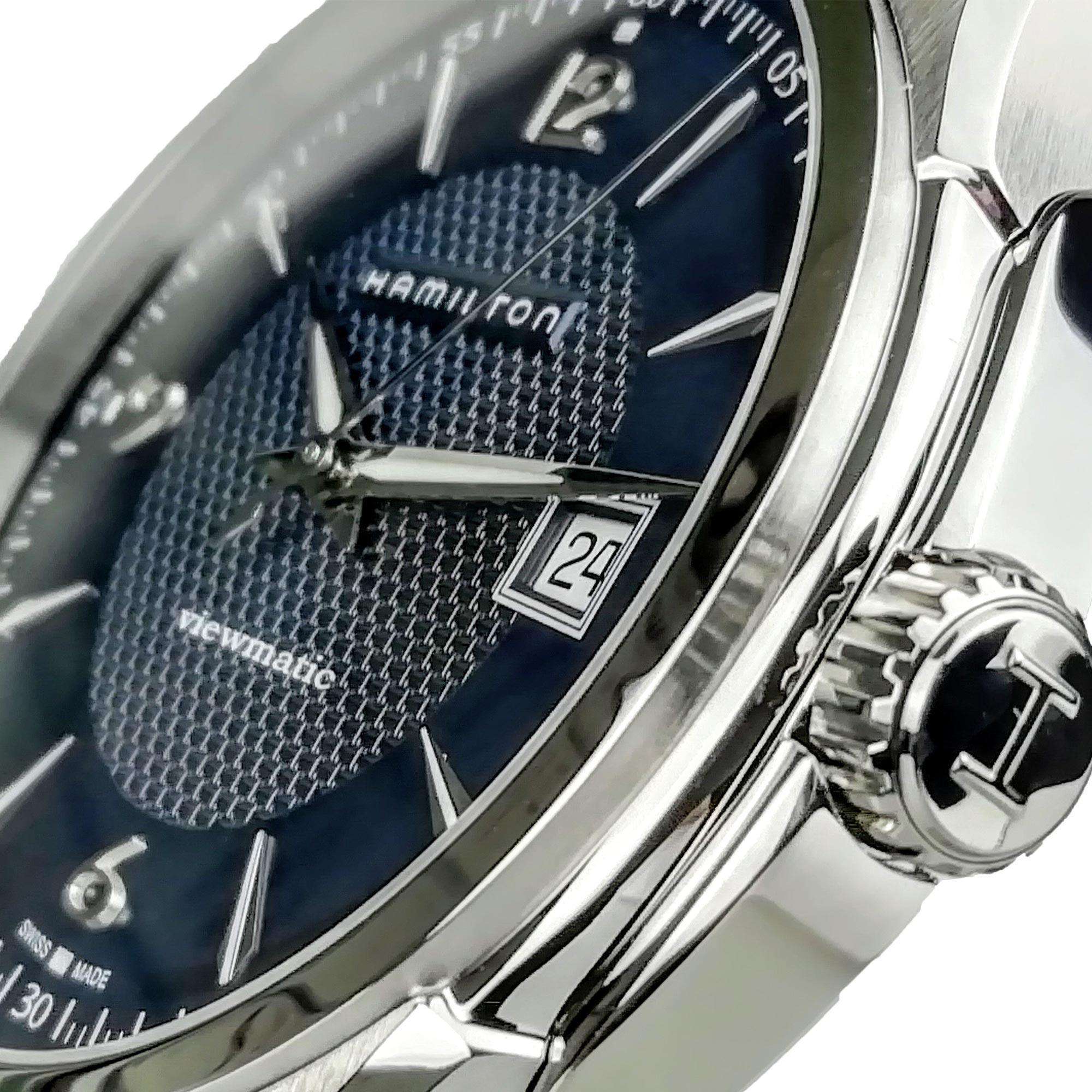 Hamilton Jazzmaster Viewmatic Automatic Blue Dial Stainless Steel Bracelet Men's Watch H32515145