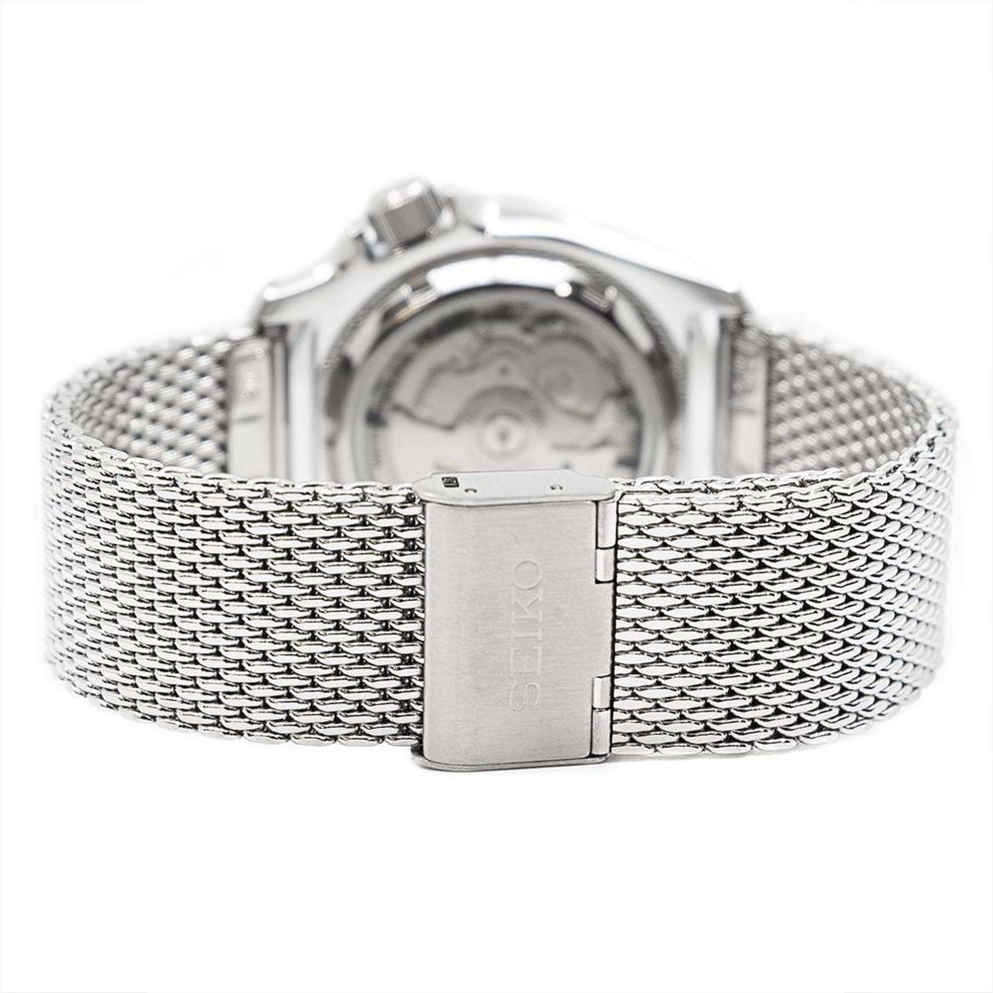 Seiko 5 Sports Blue Dial Silver Steel Mesh Bracelet Automatic Men's Watch SRPD71K1