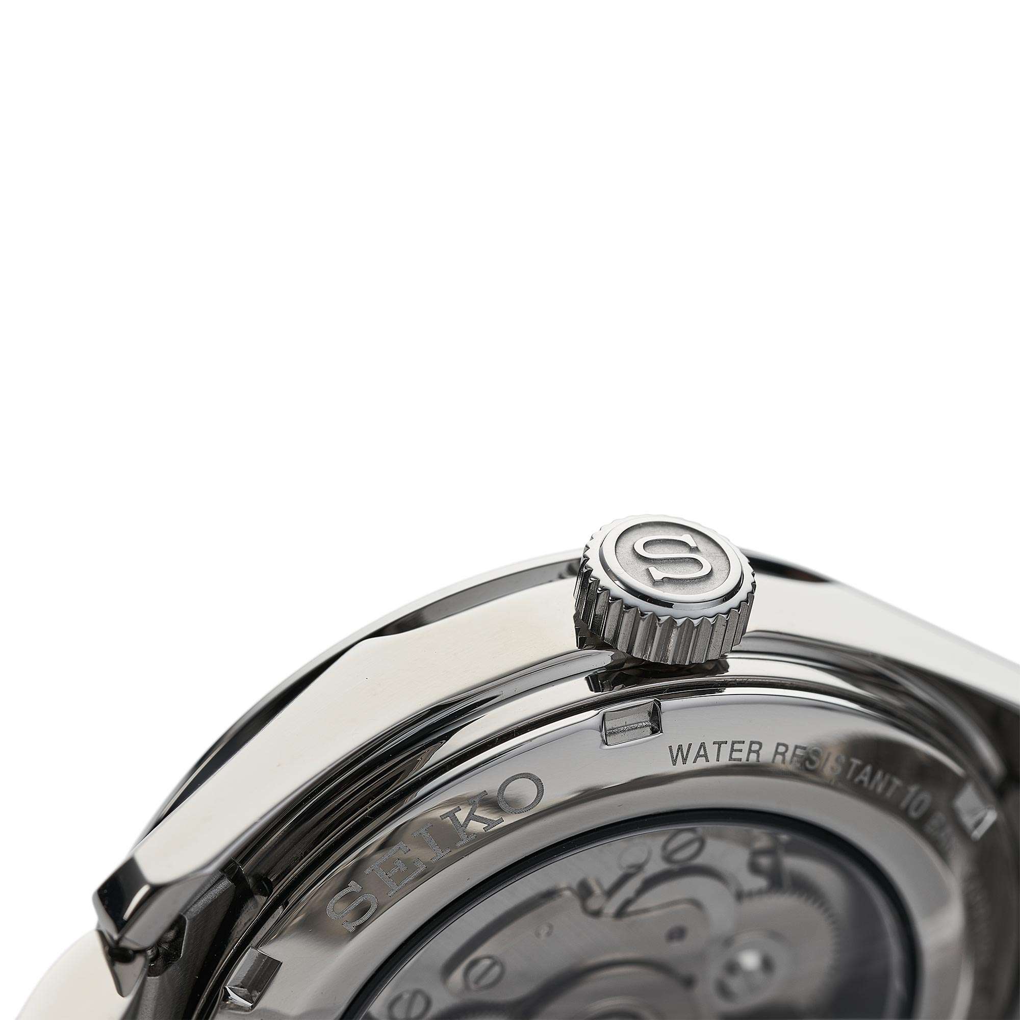Seiko Presage Sharp Edge Series Automatic Black Dial Silver Stainless Steel Men's Watch SPB203J1