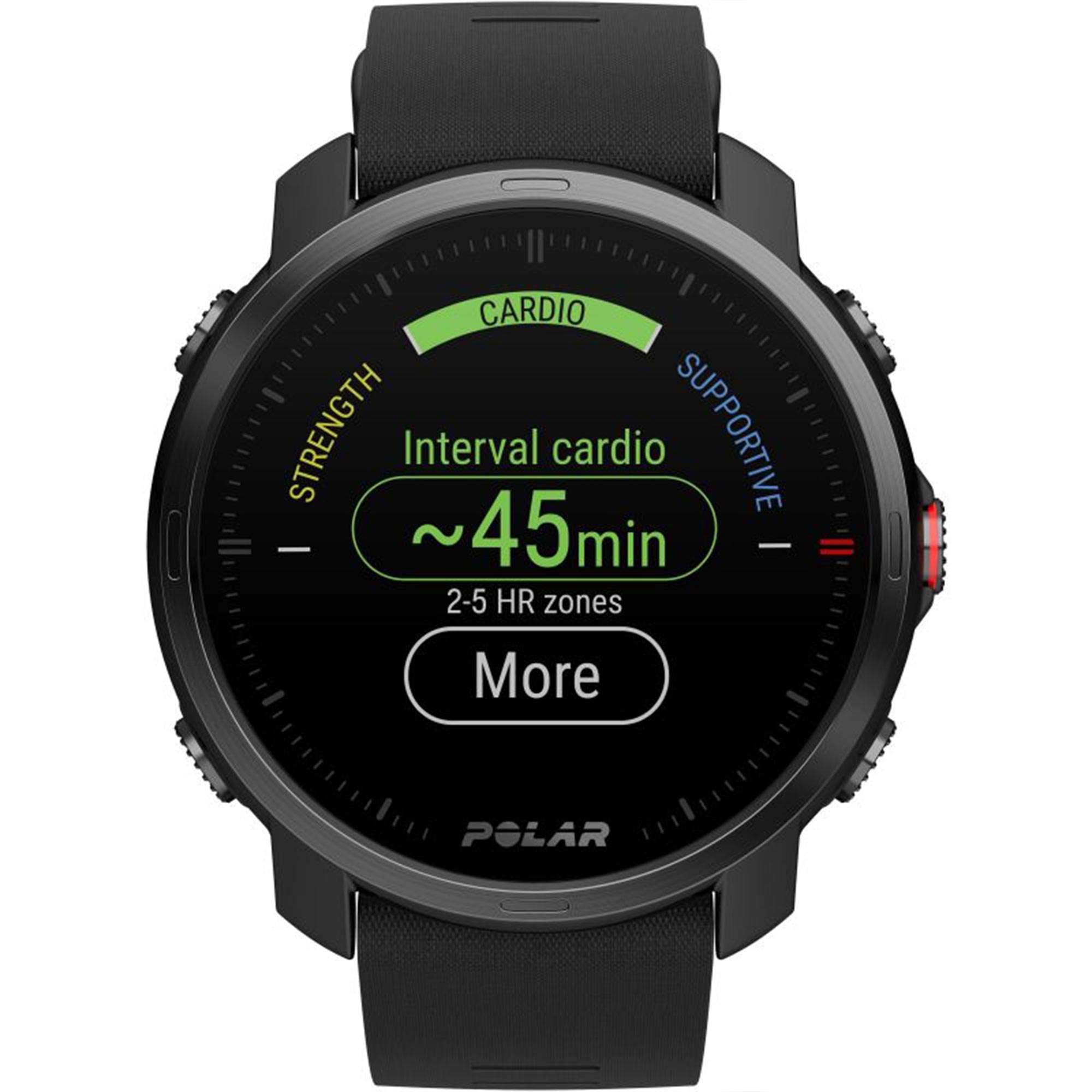 Polar Grit X Quartz Digital Dial Black Rubber Strap Smartwatch 90081734