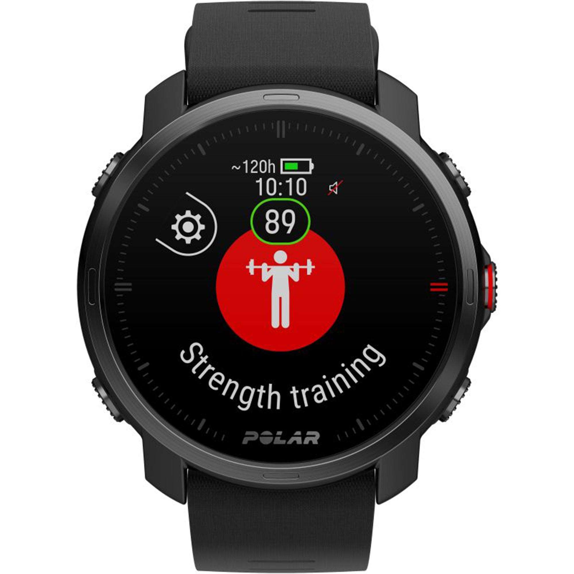 Polar Grit X Quartz Digital Dial Black Rubber Strap Smartwatch 90081734