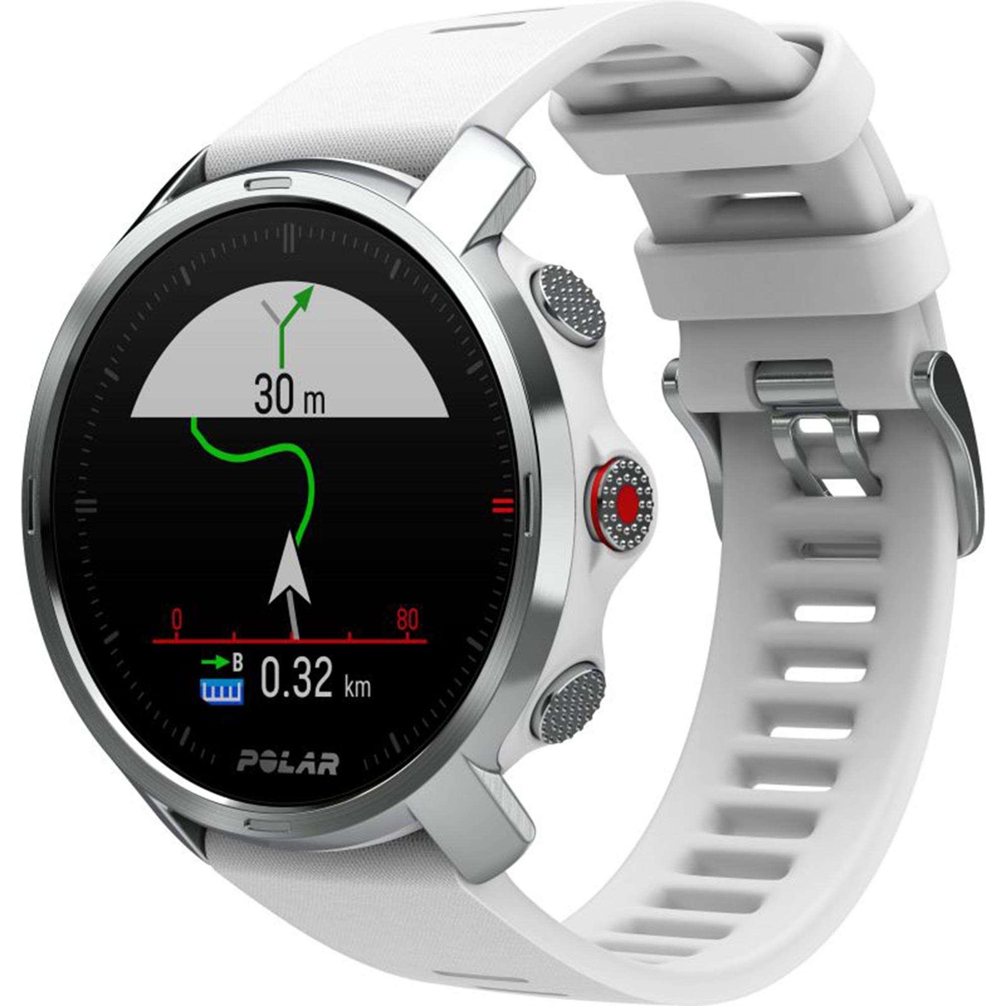 Polar Grit X Quartz Digital Dial White Rubber Strap Smartwatch 90081735