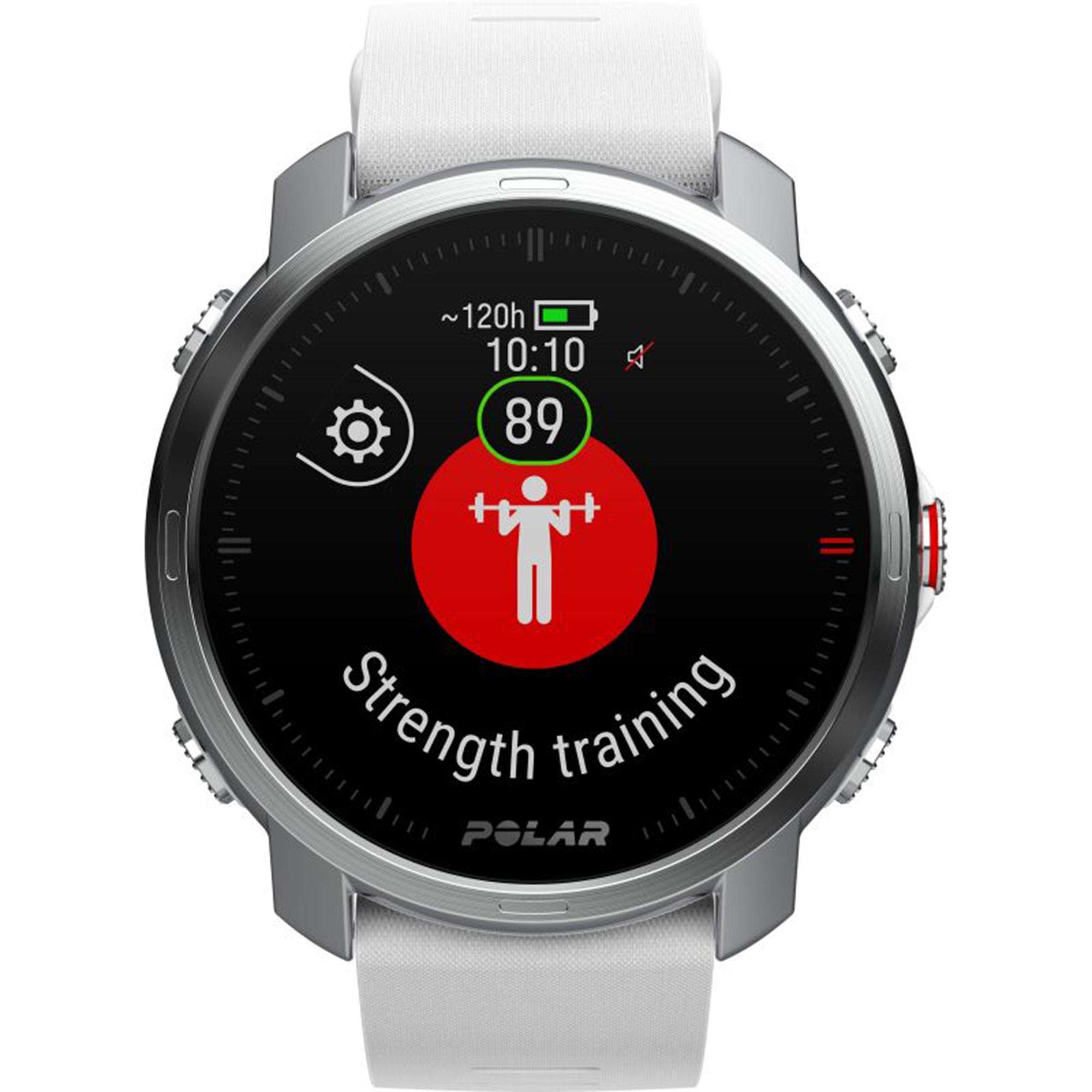 Polar Grit X Quartz Digital Dial White Rubber Strap Smartwatch 90081735