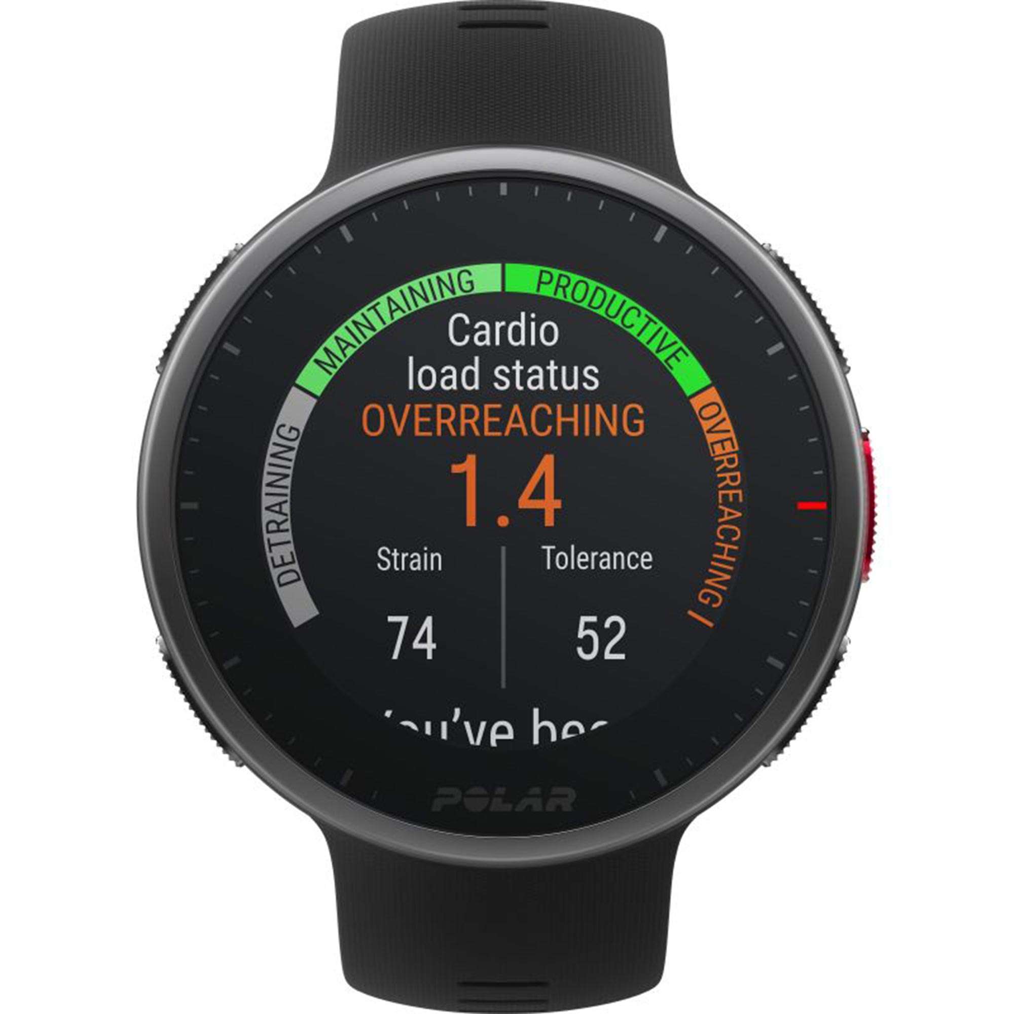 Polar Vantage V2 Quartz Digital Dial Black Rubber Strap Smartwatch 90082710