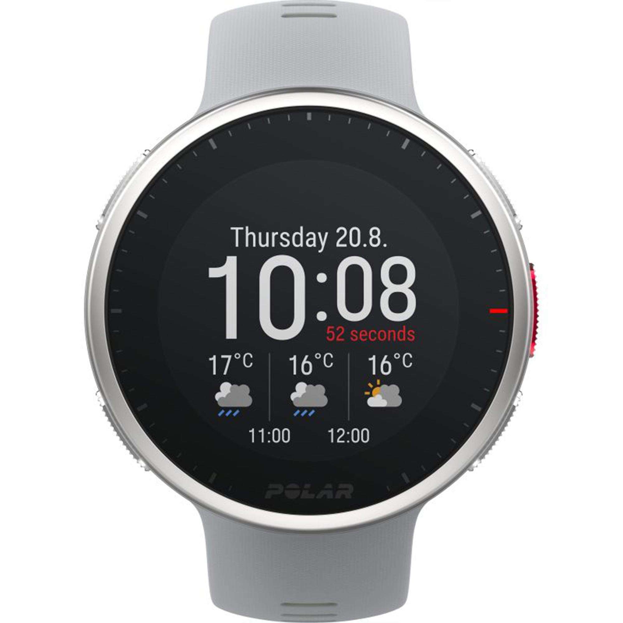 Polar Vantage V2 Quartz Digital Dial Grey Rubber Strap Smartwatch 90083651