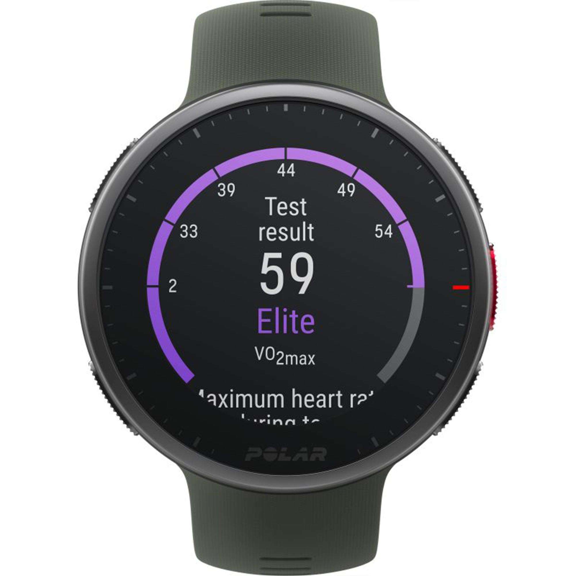 Polar Vantage V2 Quartz Digital Dial Green Rubber Strap Smartwatch 90083653