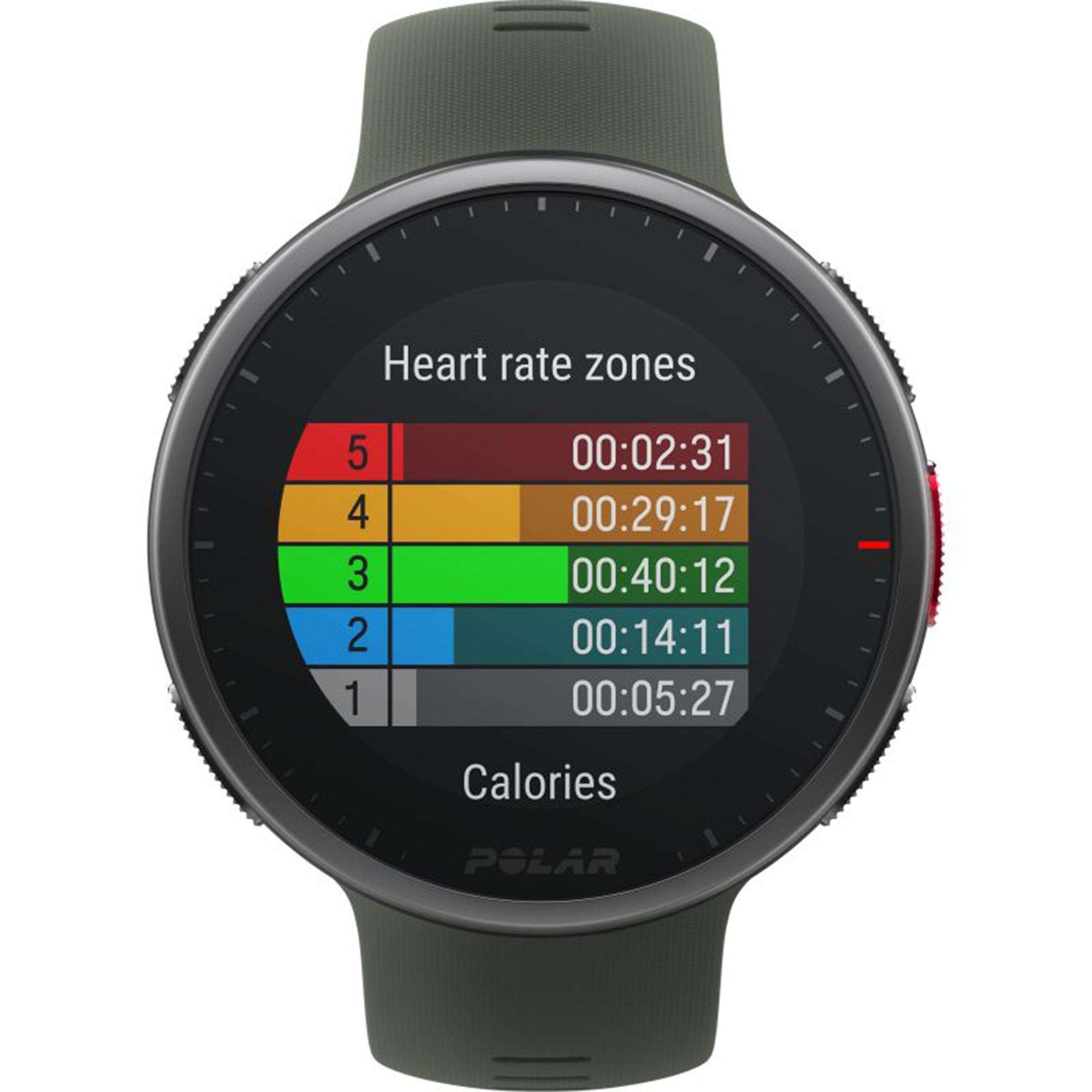 Polar Vantage V2 Quartz Digital Dial Green Rubber Strap Smartwatch 90083653
