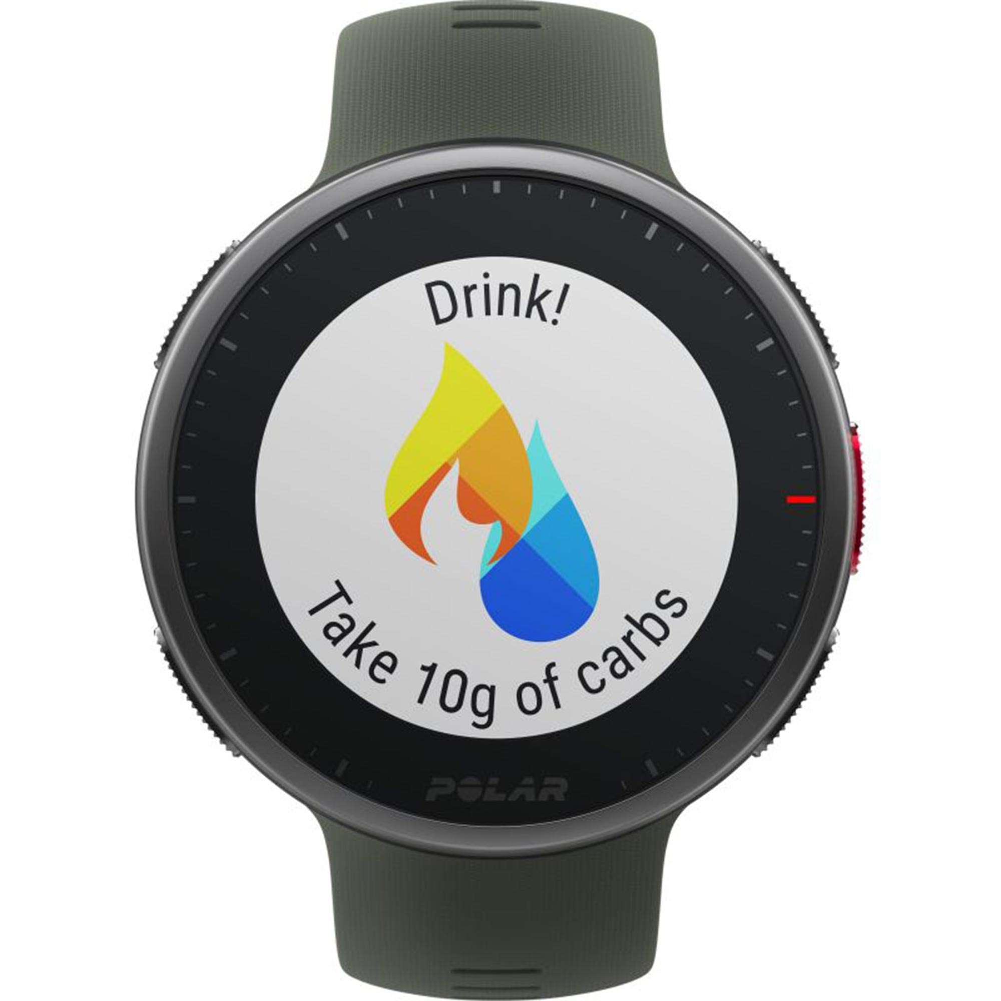 Polar Vantage V2 Quartz Digital Dial Green Rubber Strap Smartwatch 90083653