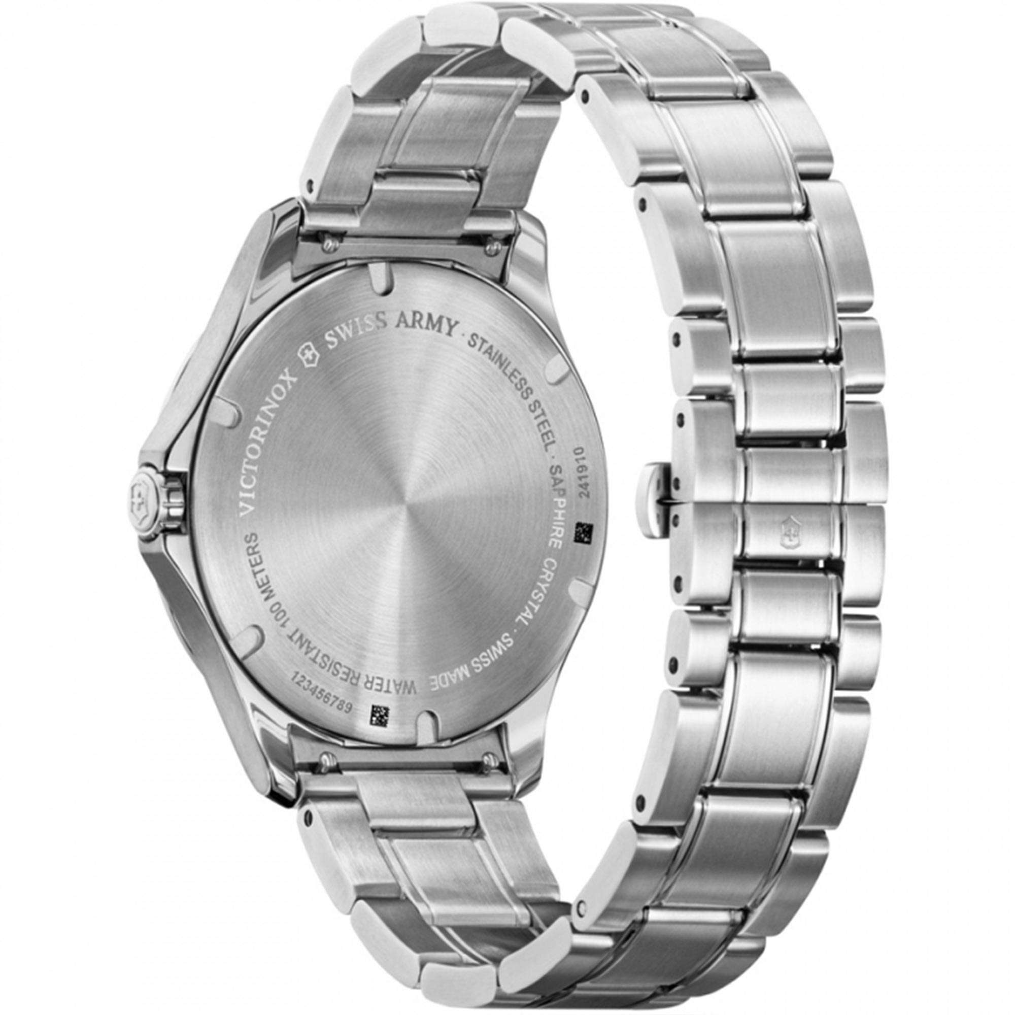 Victorinox Alliance Quartz Blue Dial Silver Stainless Steel Bracelet Men's Watch 241910