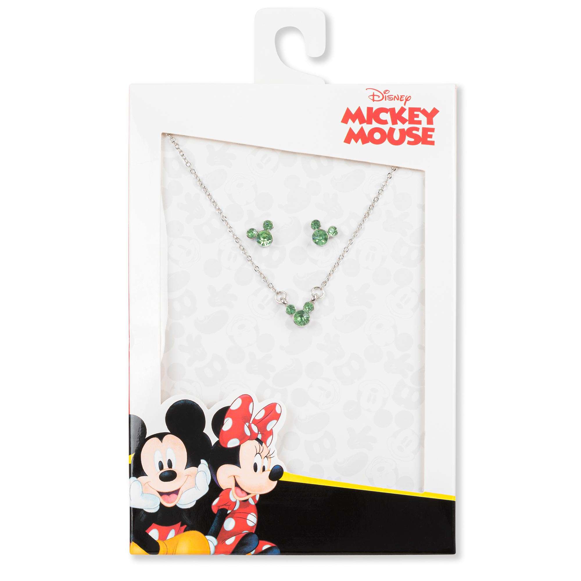 Disney Mickey Birthstone Necklace & Earrings Set Ladies Jewellery SH00519RAUGL