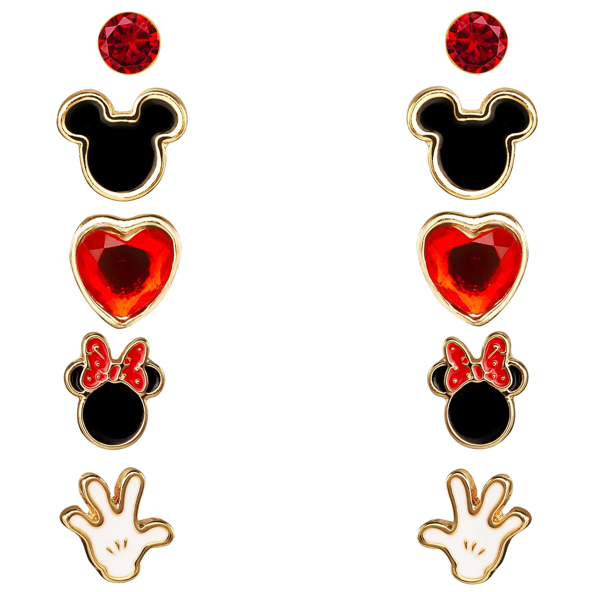 Disney Five Mickey Mouse Earrings Set Ladies Jewellery SH00415YL