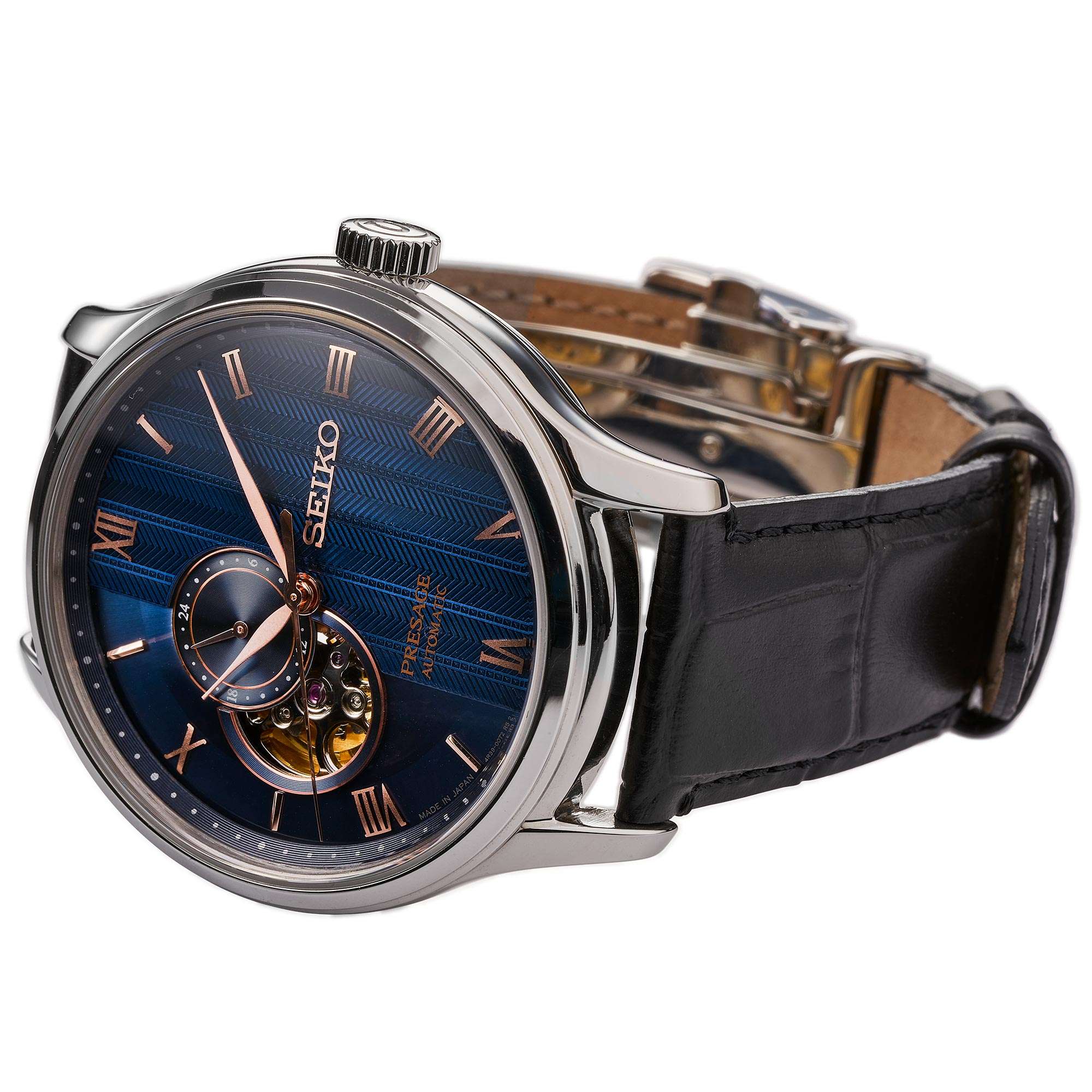 Seiko Presage Japanese Zen Garden 'Sakura By Night' Men's Watch SSA421J1