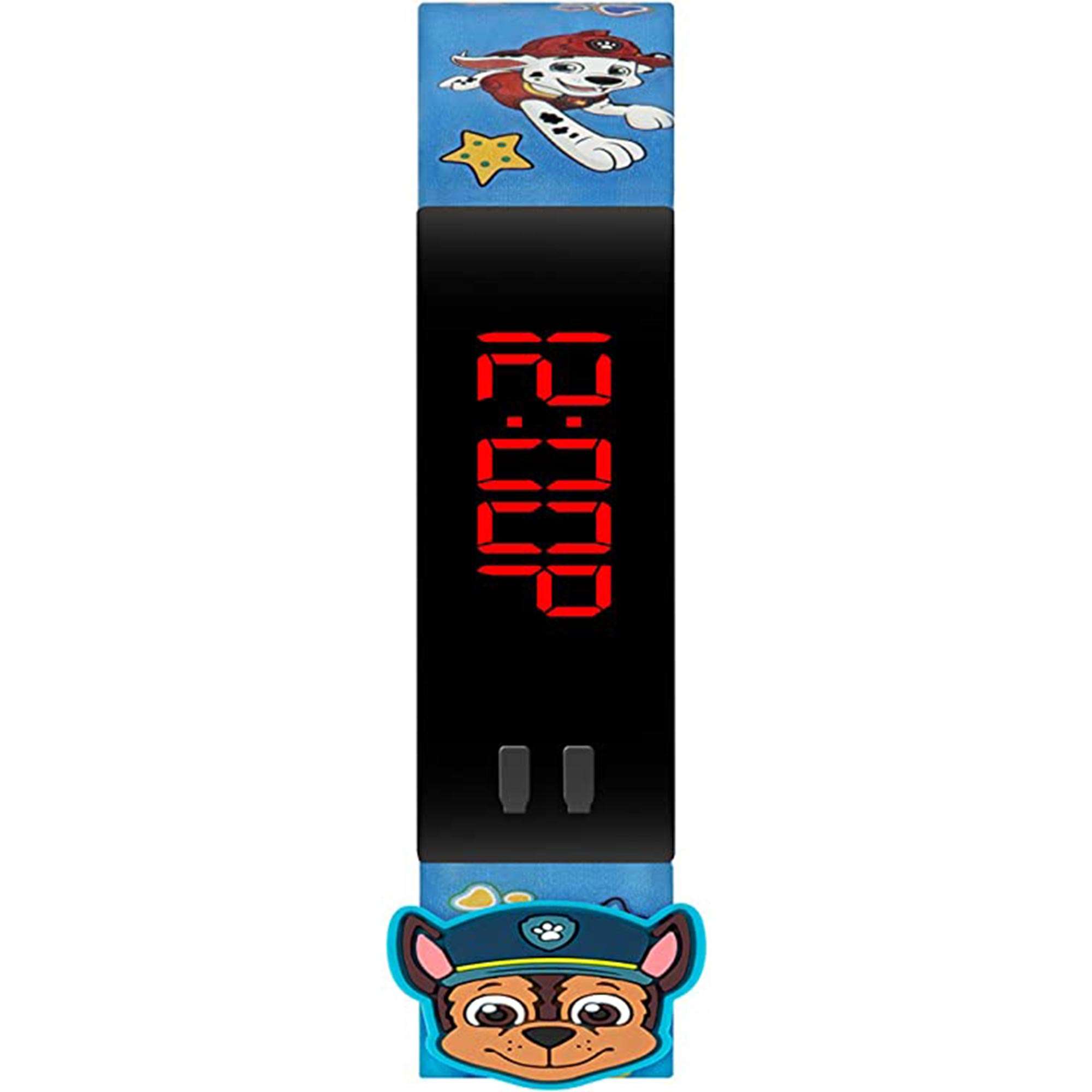 Disney Paw Patrol Digital Quartz Movement Black Dial Silicone Bracelet Kids Watch PAW4379