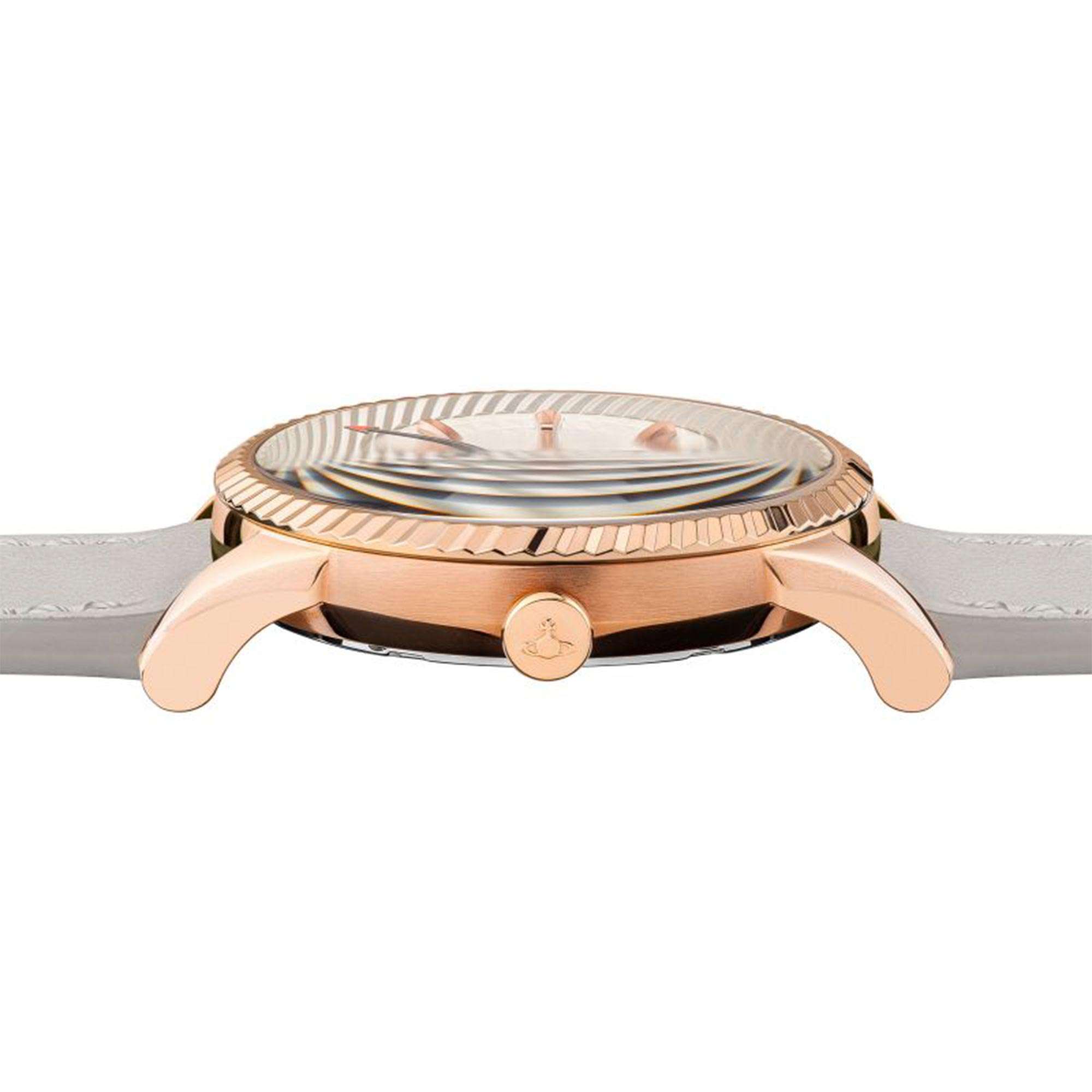 Vivienne Westwood Seymour Quartz Champagne Dial Leather Strap Ladies Watch VV240RSWH