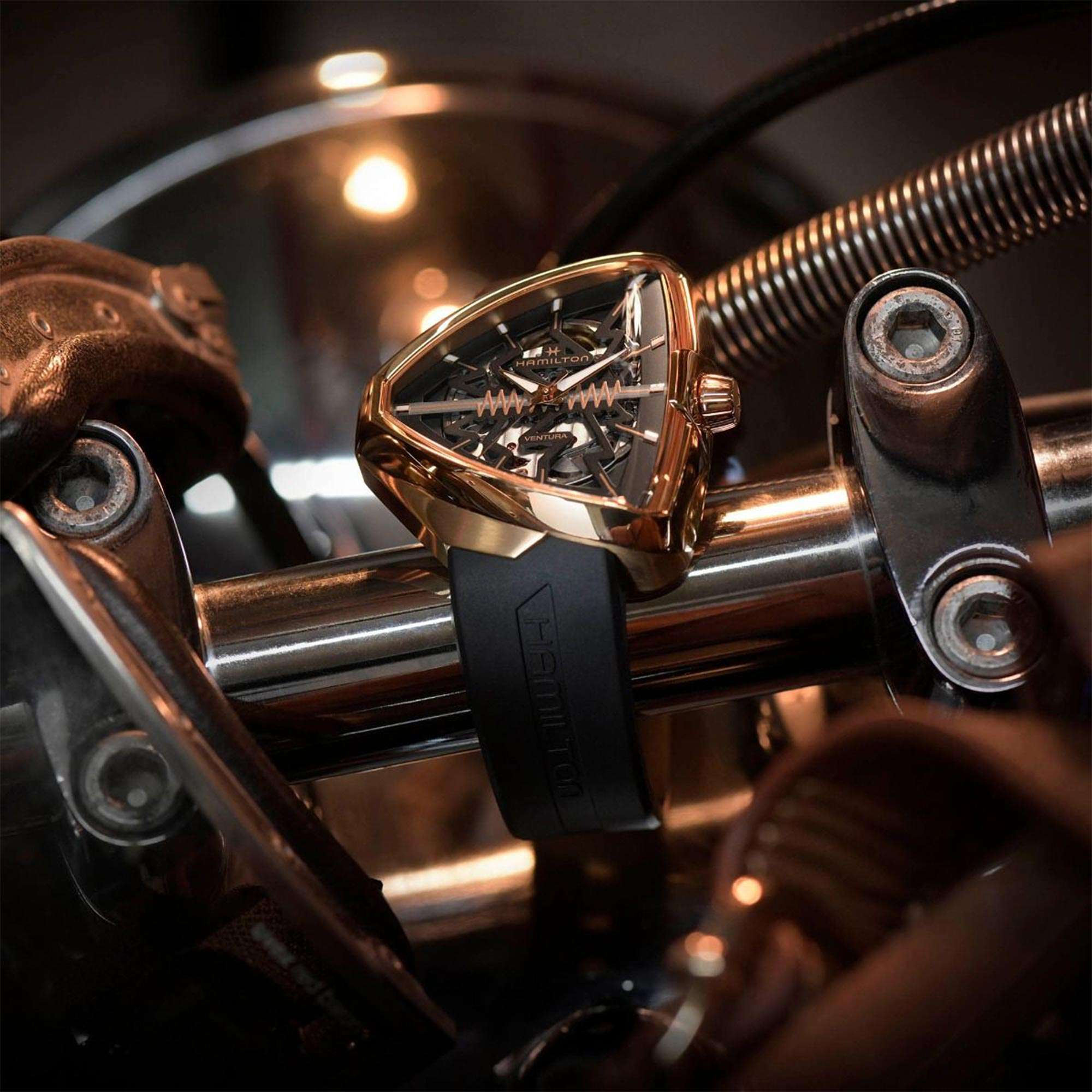 Hamilton Ventura Elvis80 Skeleton Auto Black Dial Rubber Strap Men’s Watch H24525331