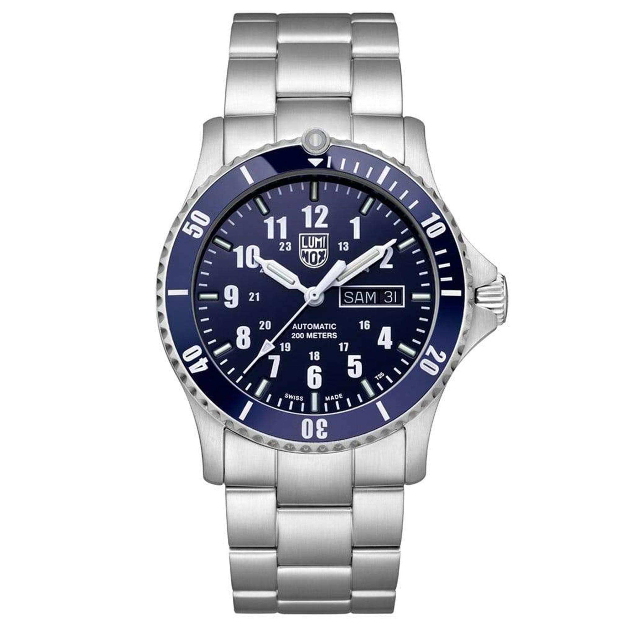 Luminox Sport Timer 0920 Series Automatic Blue Dial Silver Stainless Steel Bracelet Men's Watch XS.0924