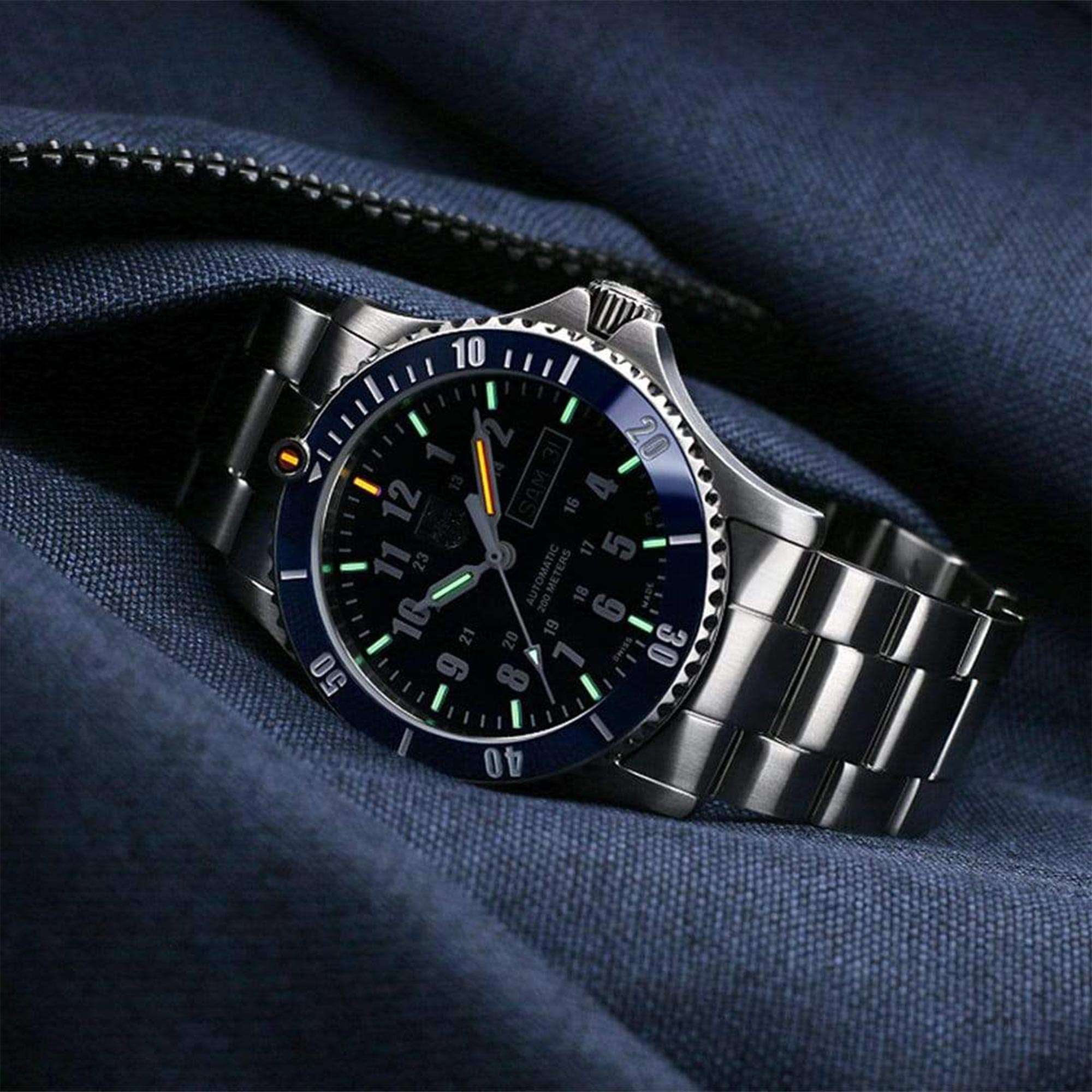 Luminox Sport Timer 0920 Series Automatic Blue Dial Silver Stainless Steel Bracelet Men's Watch XS.0924