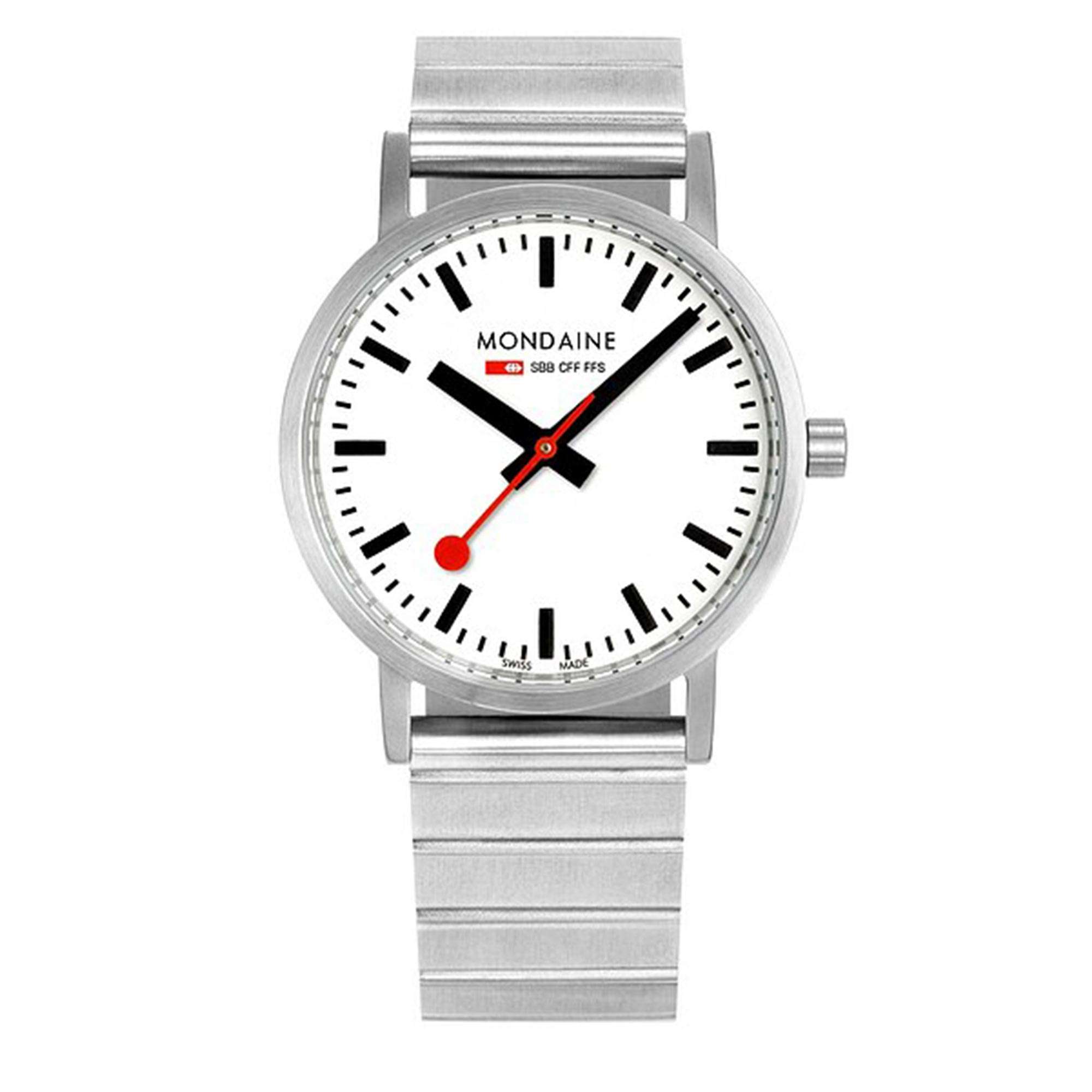 Mondaine Classic Quartz White Dial Stainless Steel Bracelet Ladies Watch A660.30314.16SBJ