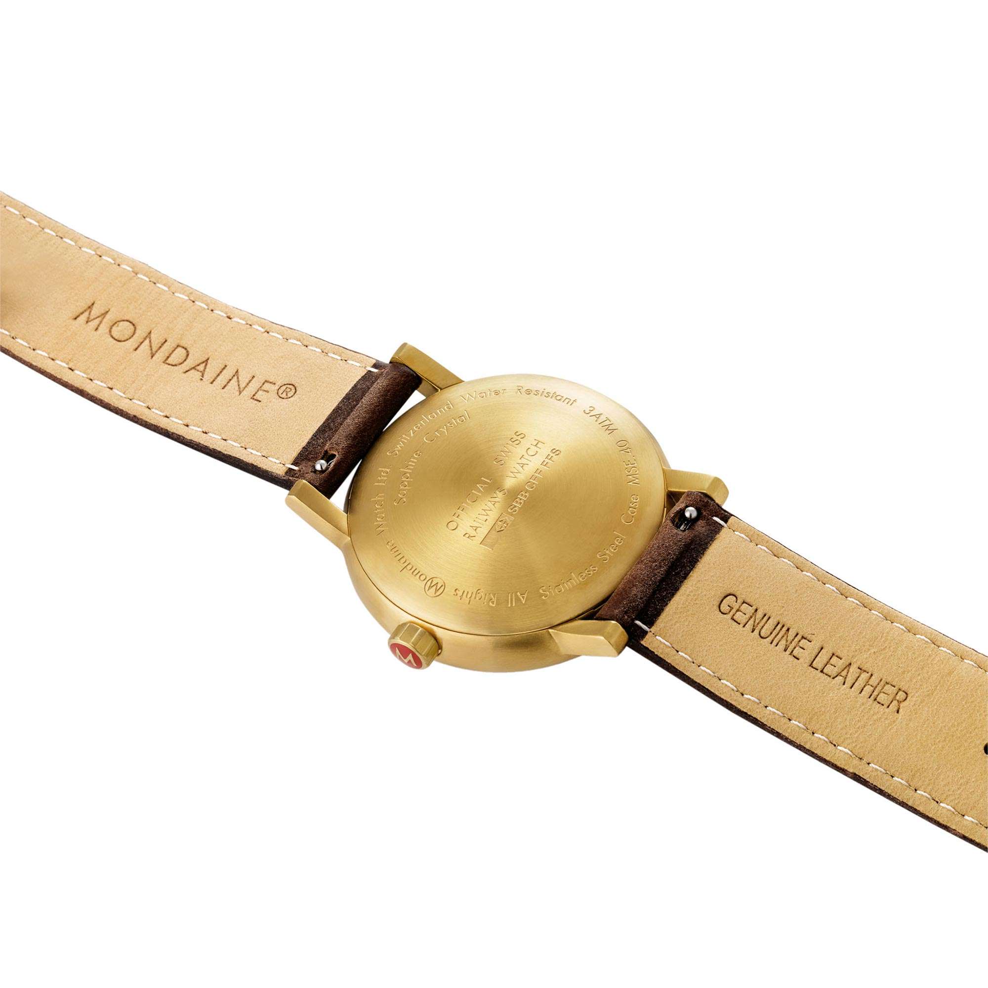 Mondaine Evo Quartz White Dial Leather Strap Unisex Watch MSE.40112.LG