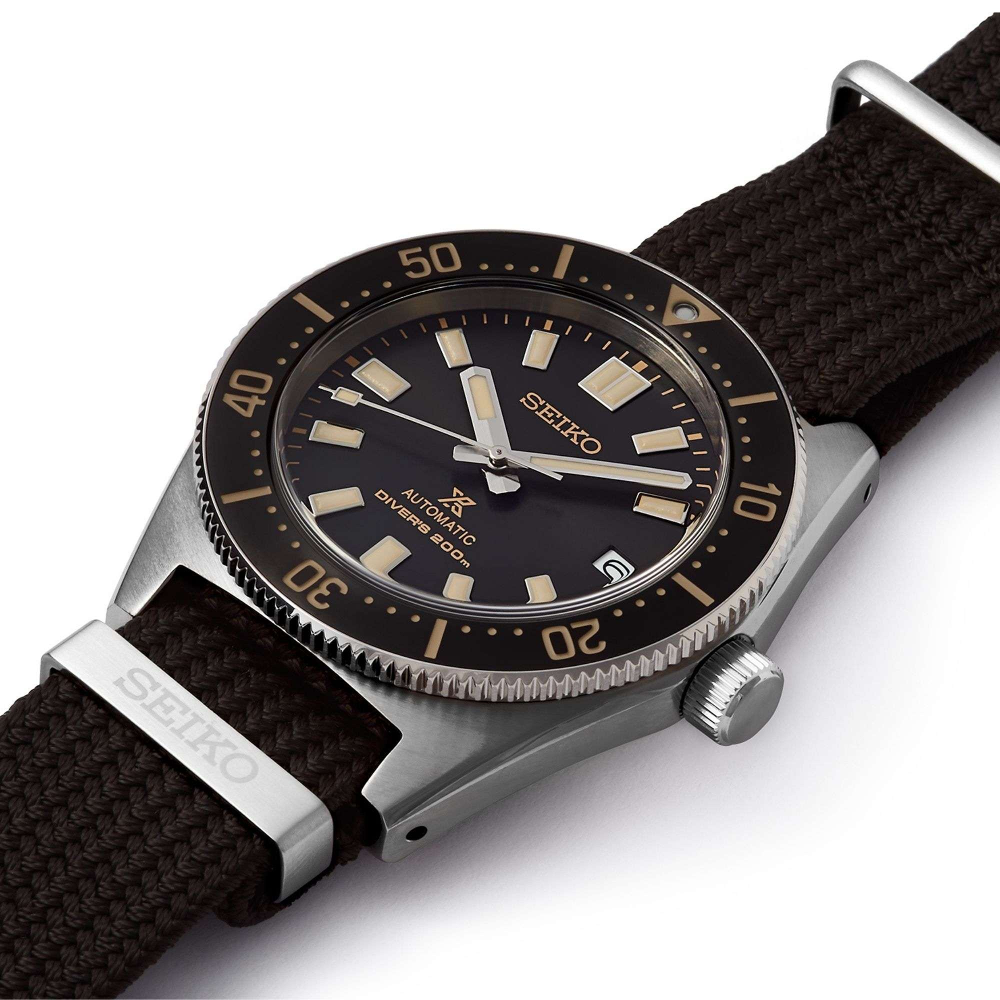 Seiko Prospex First Japanese Diver’s Re-interpretation Automatic Black Dial Nylon Strap Men's Watch SPB239J1