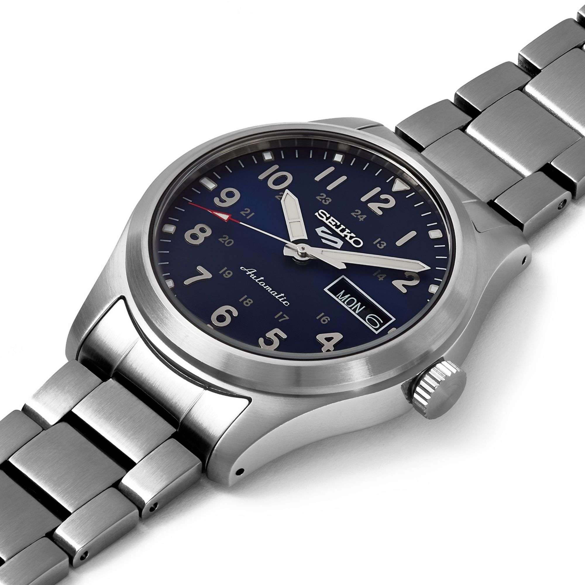 Seiko 5 Sports Field Military Collection Automatic Movement Blue Dial Stainless Steel Bracelet Men's Watch SRPG29K1