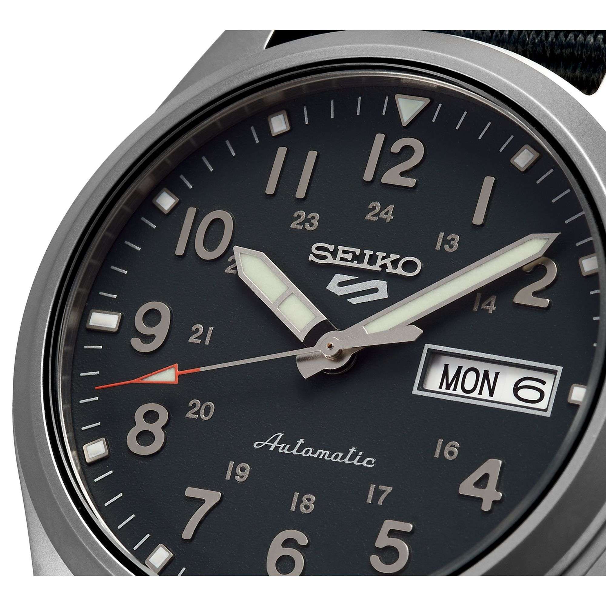 Seiko 5 Sports Field Watch Automatic Grey Dial Grey NATO Strap Men's Watch SRPG31K1